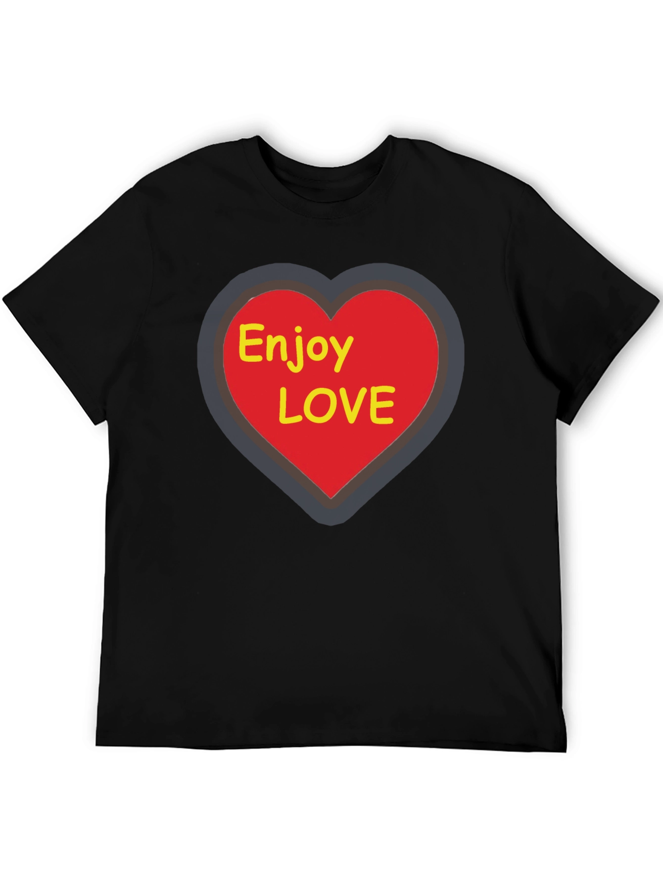Enjoy Love T-Shirt - Graphic Heart Tee