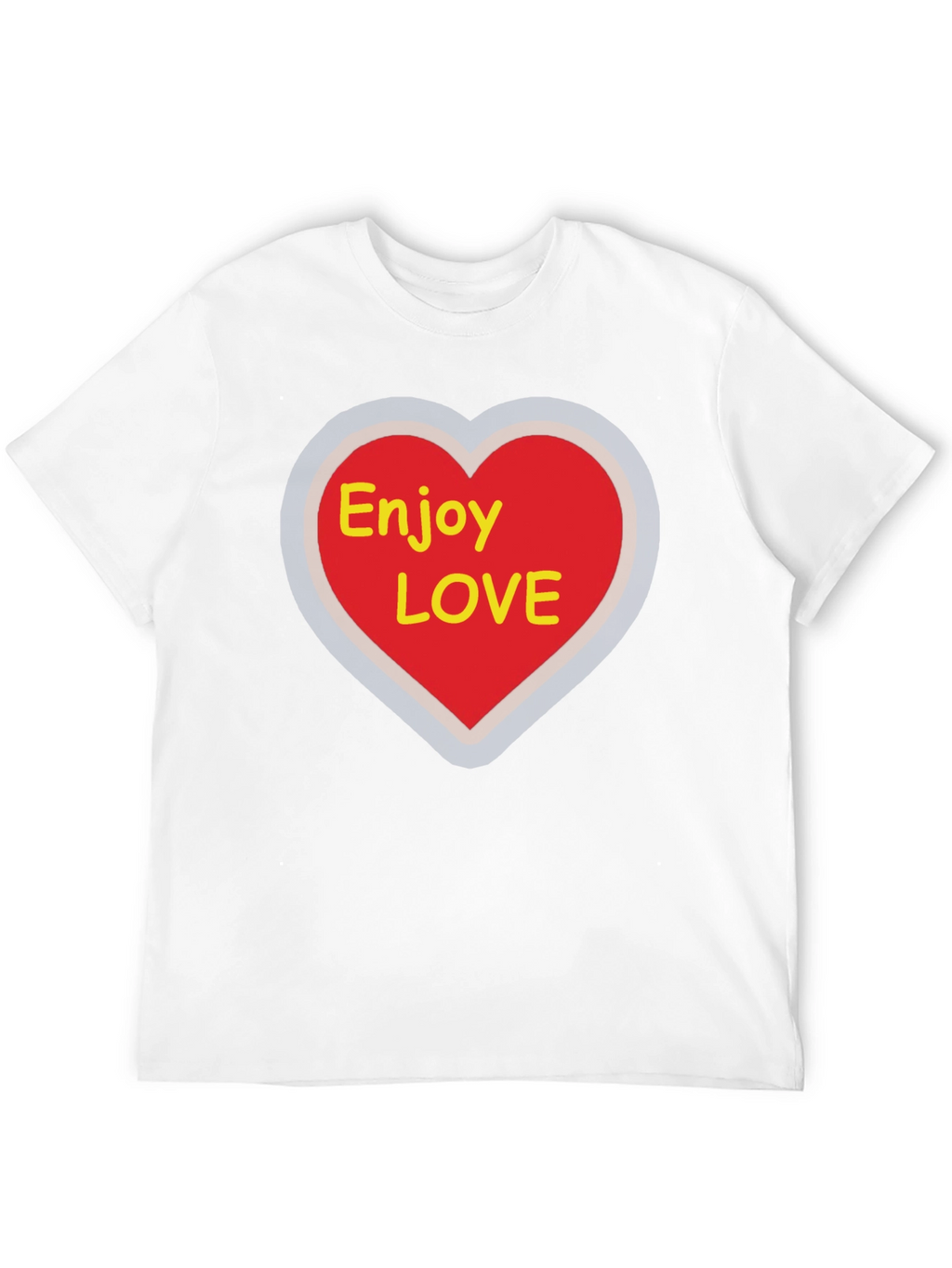 Enjoy Love T-Shirt - Graphic Heart Tee