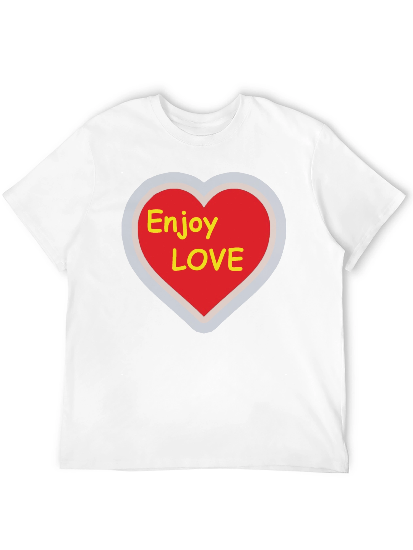 Enjoy Love T-Shirt - Graphic Heart Tee