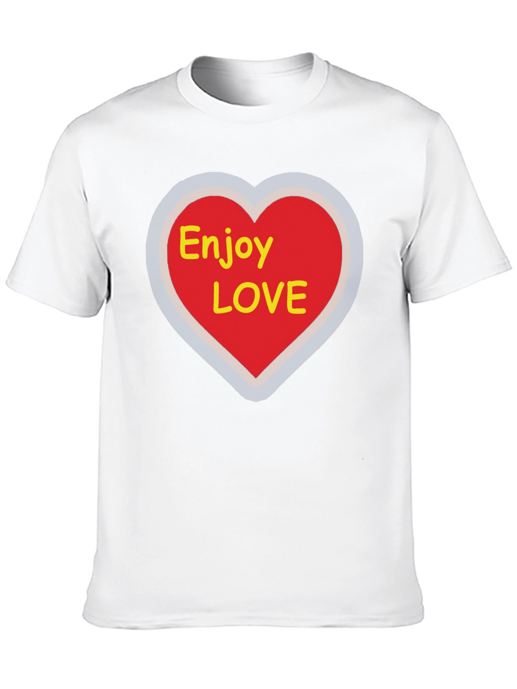 Enjoy Love T-Shirt - Graphic Heart Tee