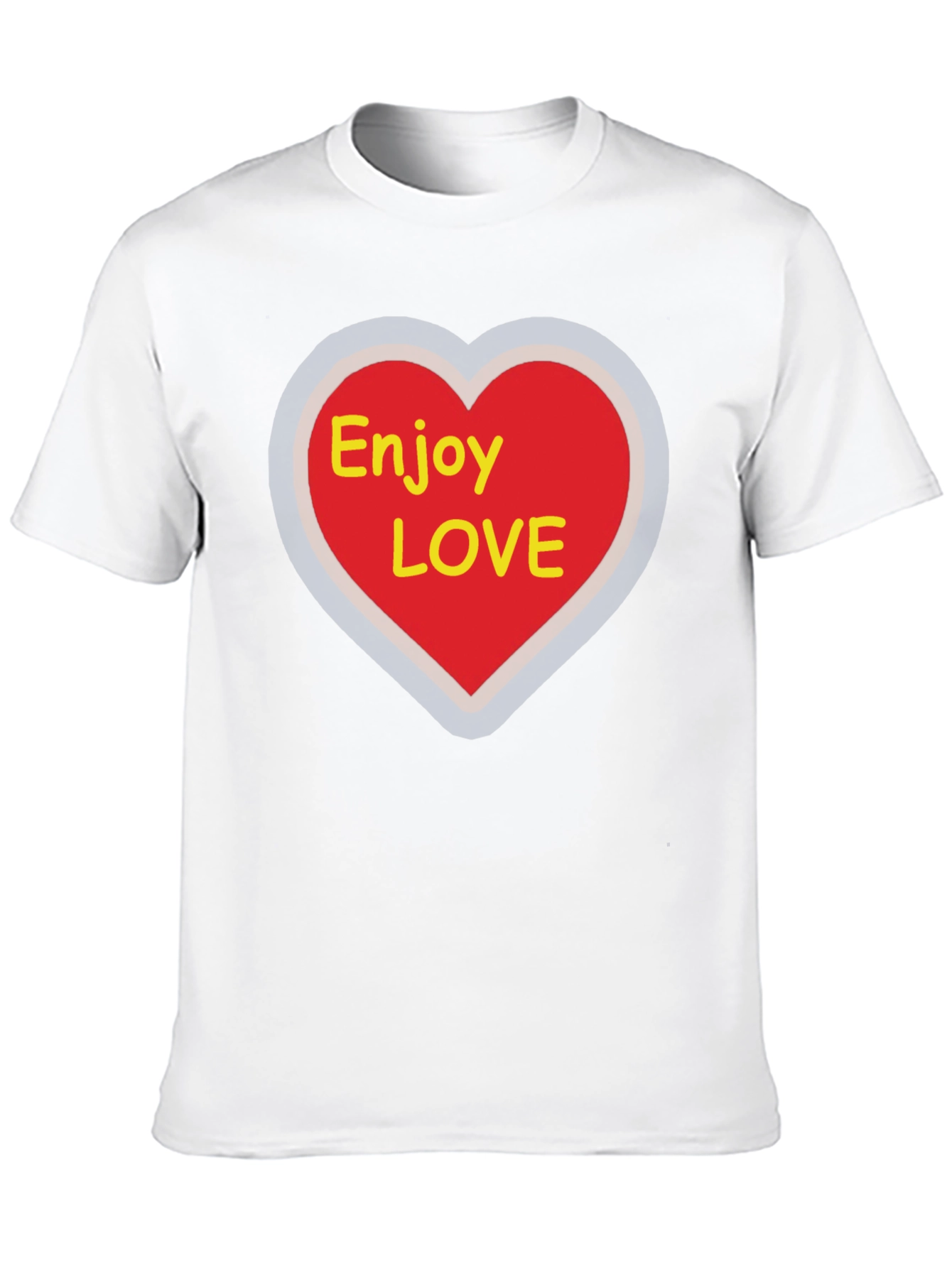 Enjoy Love T-Shirt - Graphic Heart Tee