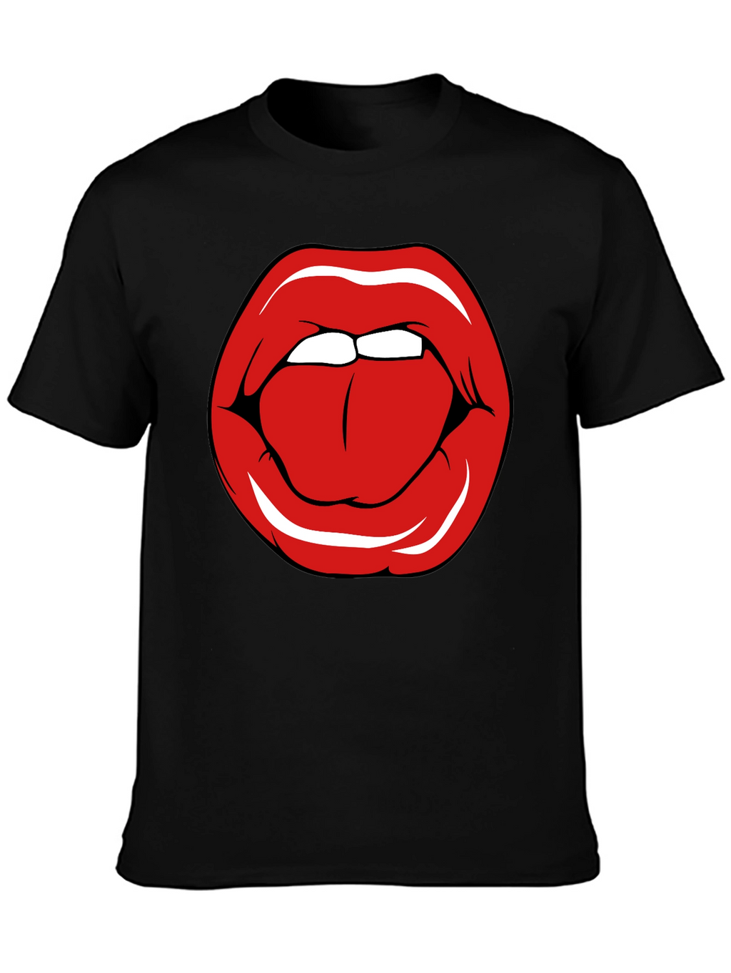 Bold Lip Graphic T-Shirt - Edgy Casual Wear
