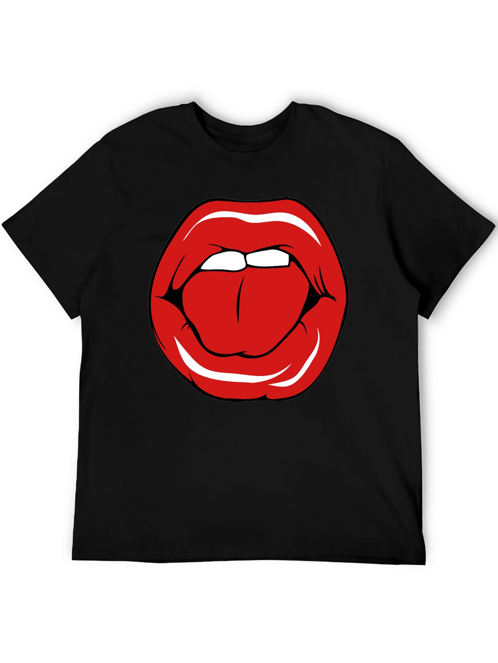Bold Lip Graphic T-Shirt - Edgy Casual Wear