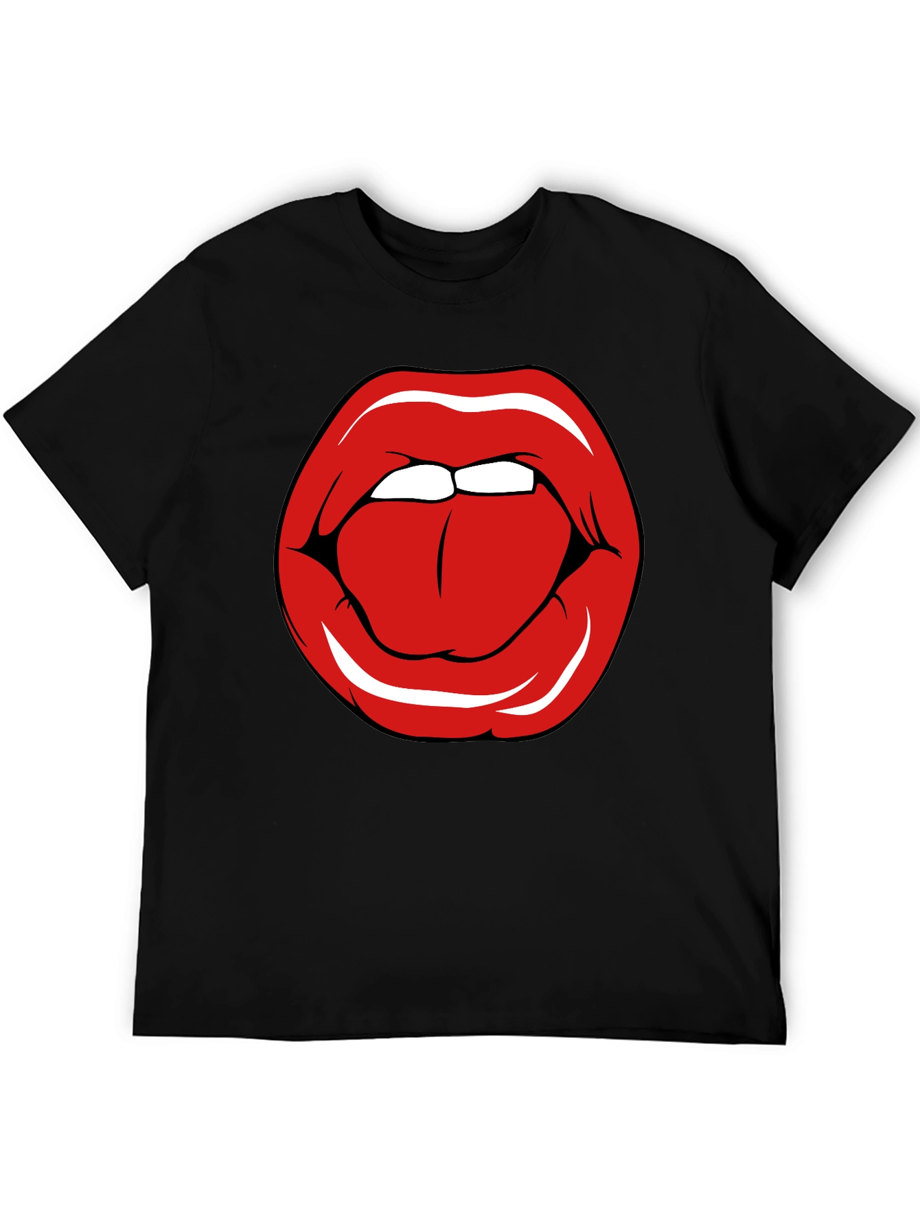 Bold Lip Graphic T-Shirt - Edgy Casual Wear
