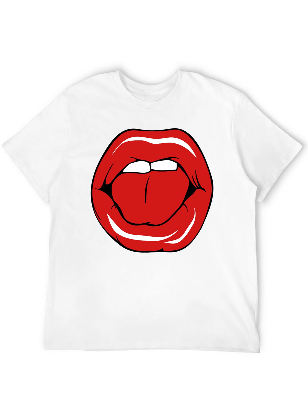 Bold Lip Graphic T-Shirt - Edgy Casual Wear