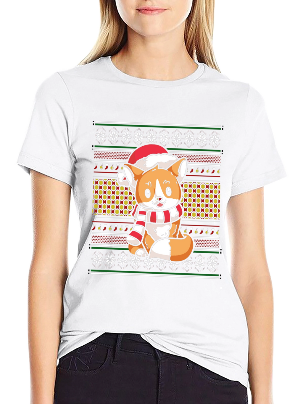 Christmas Corgi Holiday T-Shirt