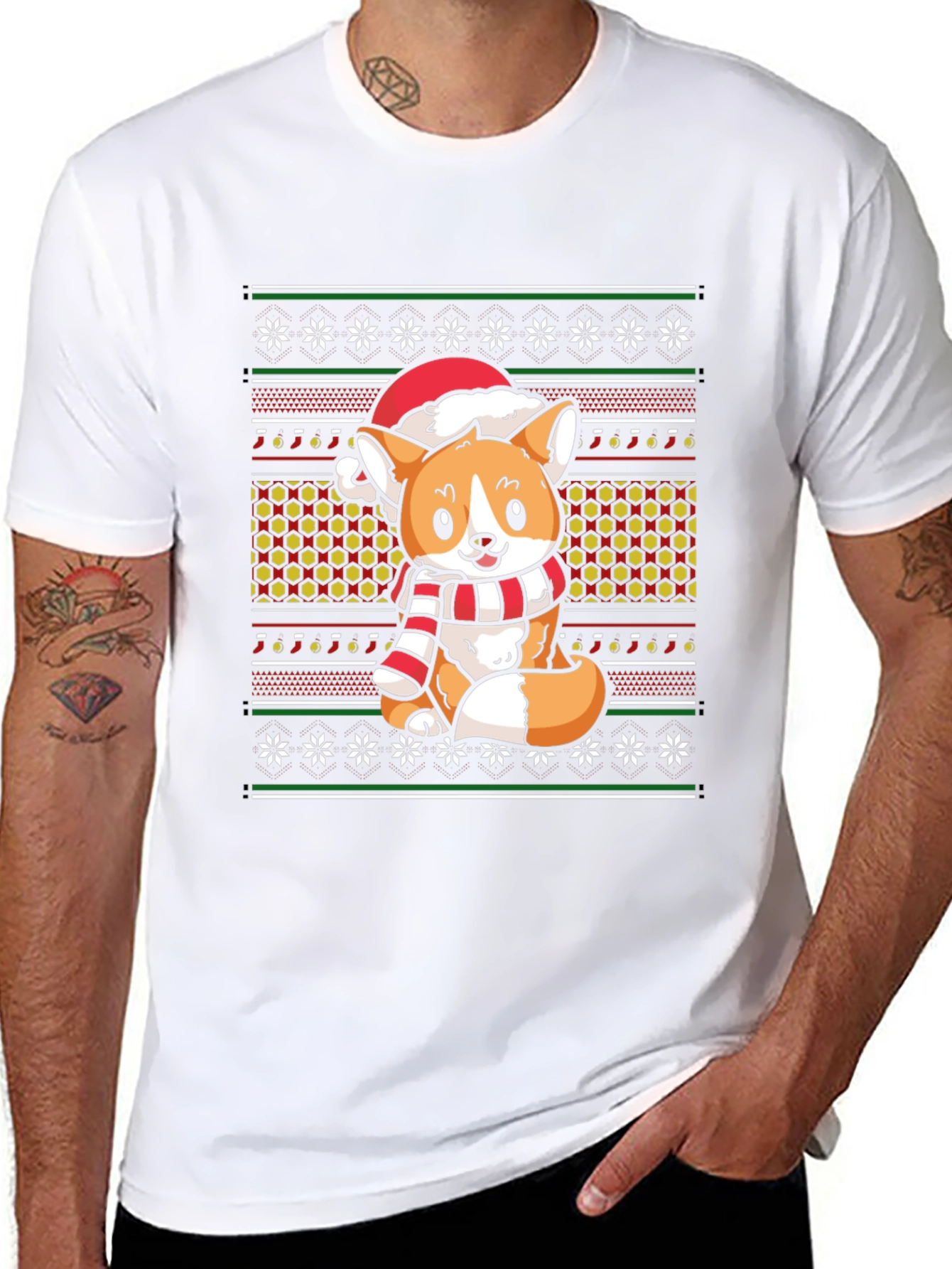 Christmas Corgi Holiday T-Shirt