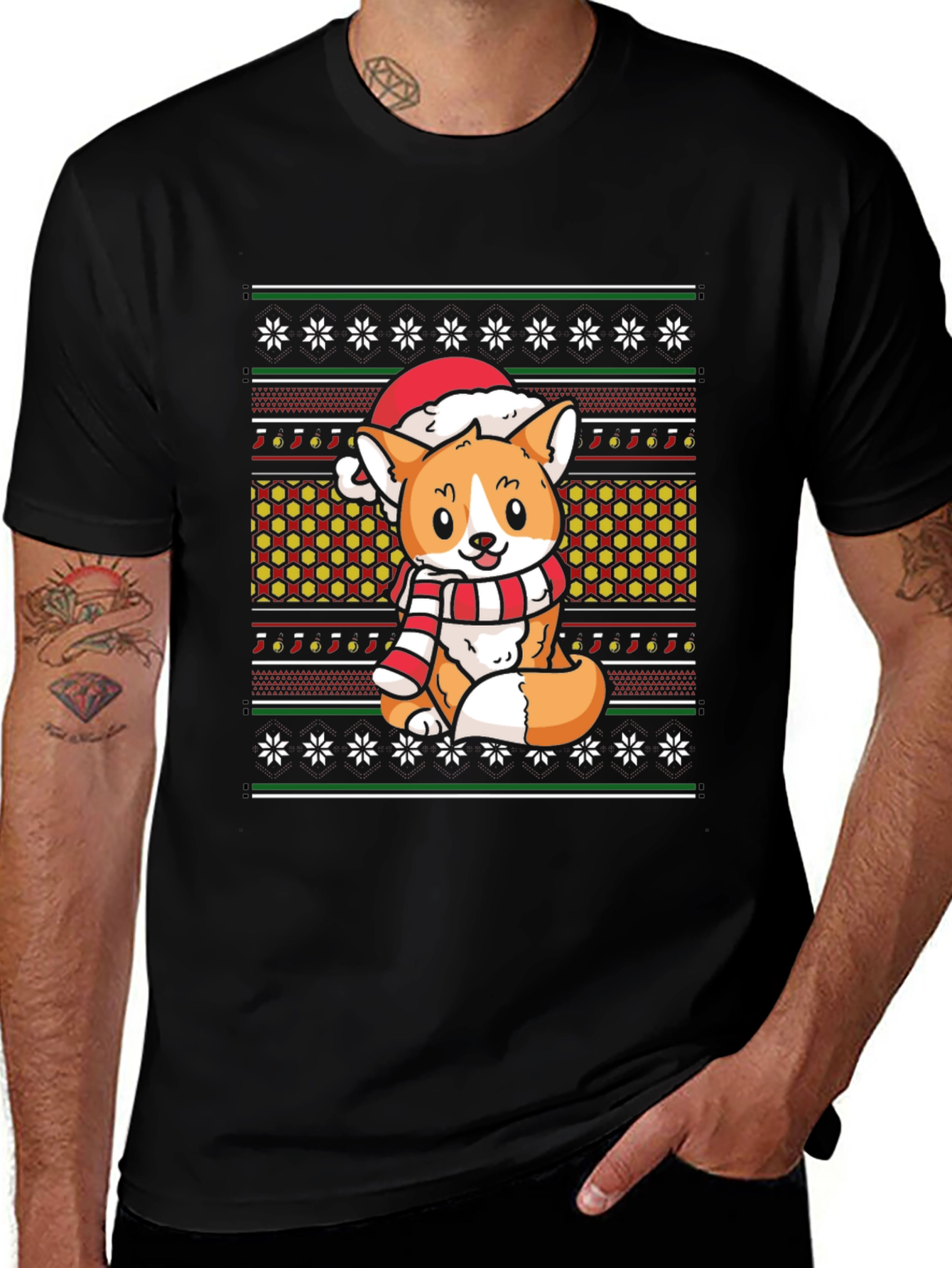 Christmas Corgi Holiday T-Shirt