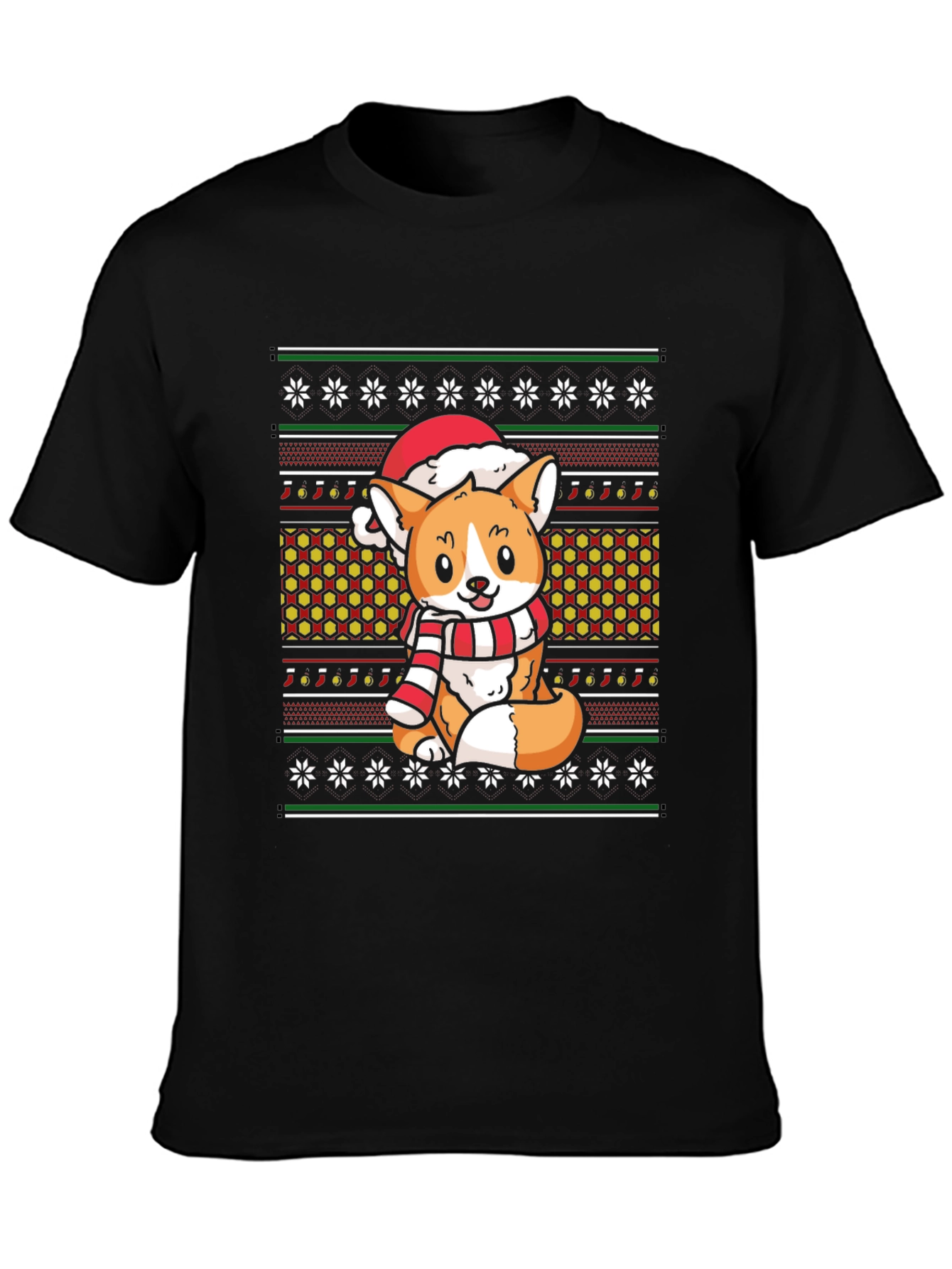 Christmas Corgi Holiday T-Shirt