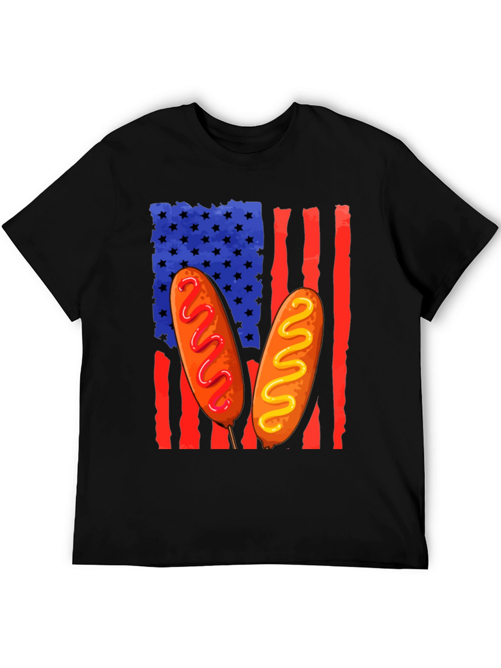 Corn Dog American Flag T-Shirt