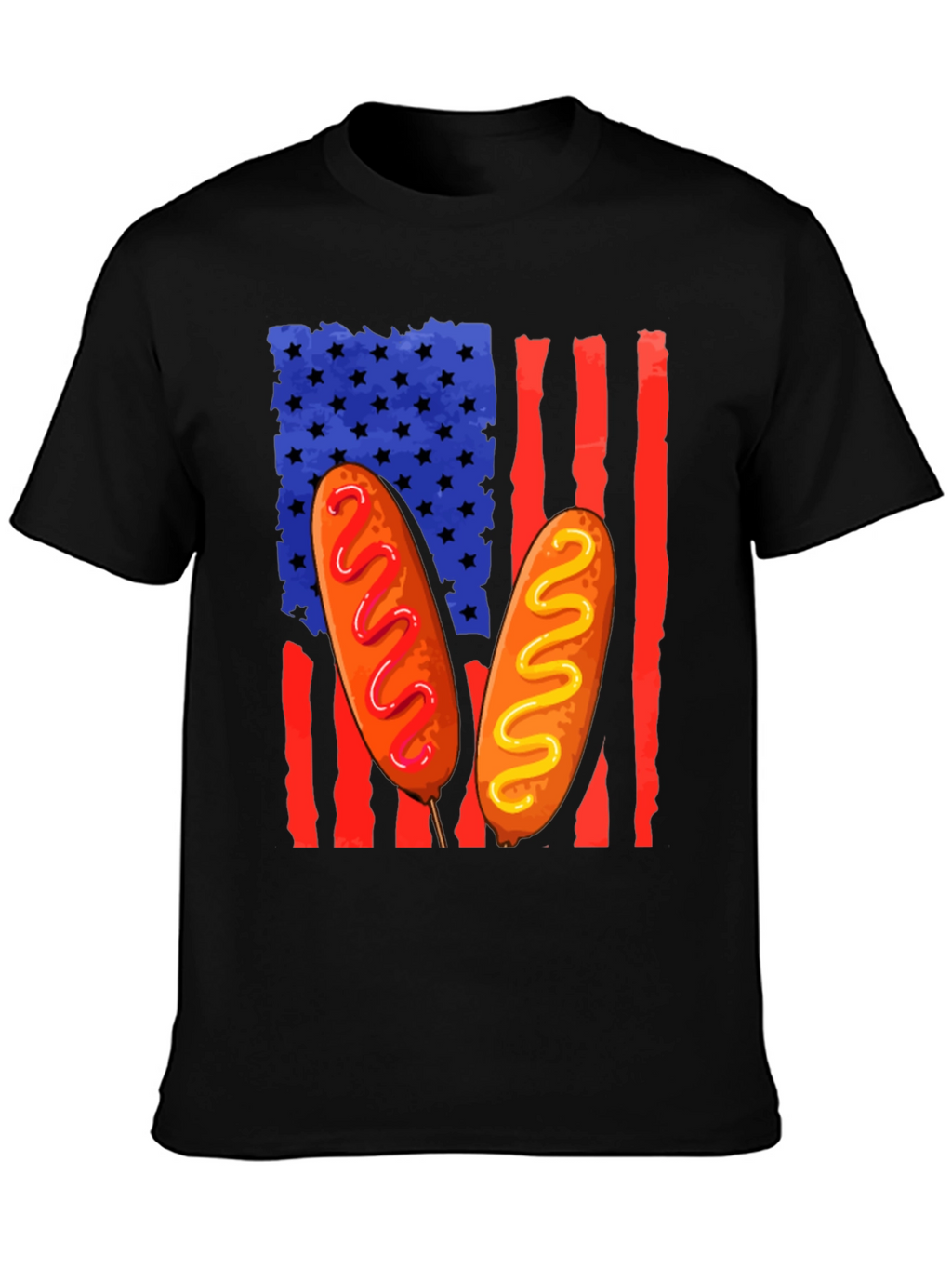 Corn Dog American Flag T-Shirt