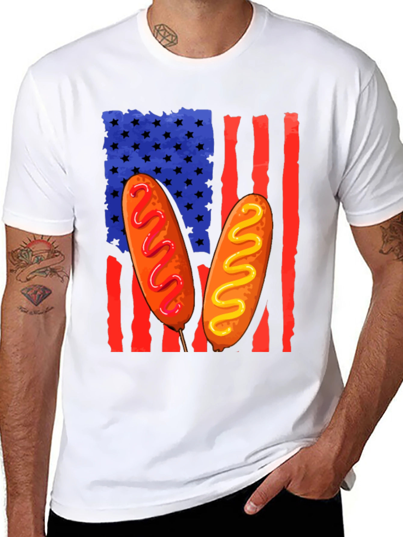 Corn Dog American Flag T-Shirt
