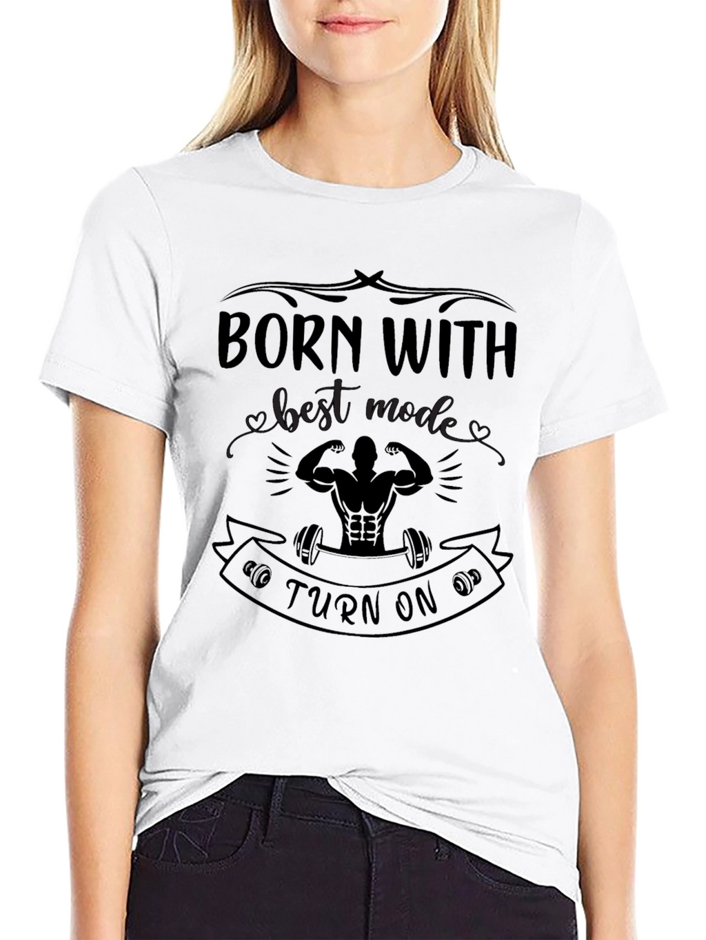 Born With Best Mode Turn On Black T-Shirt