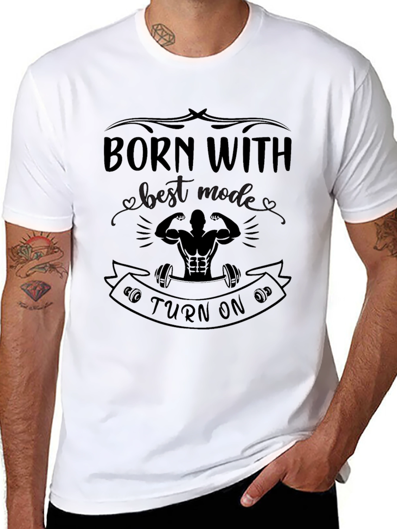 Born With Best Mode Turn On Black T-Shirt