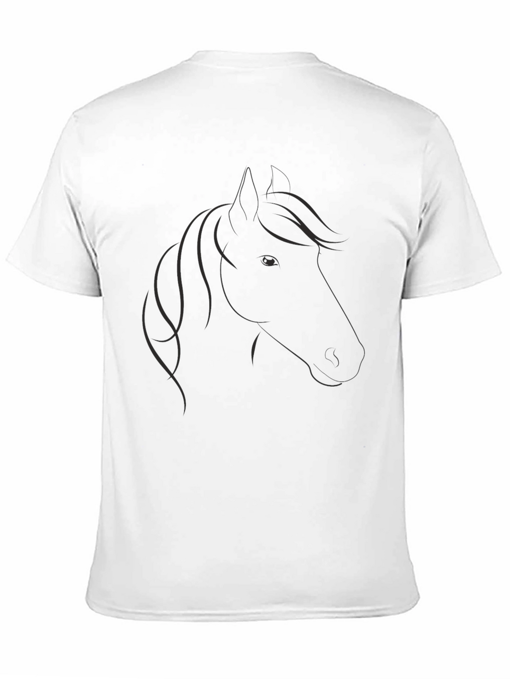 Elegant Horse Graphic Black T-Shirt
