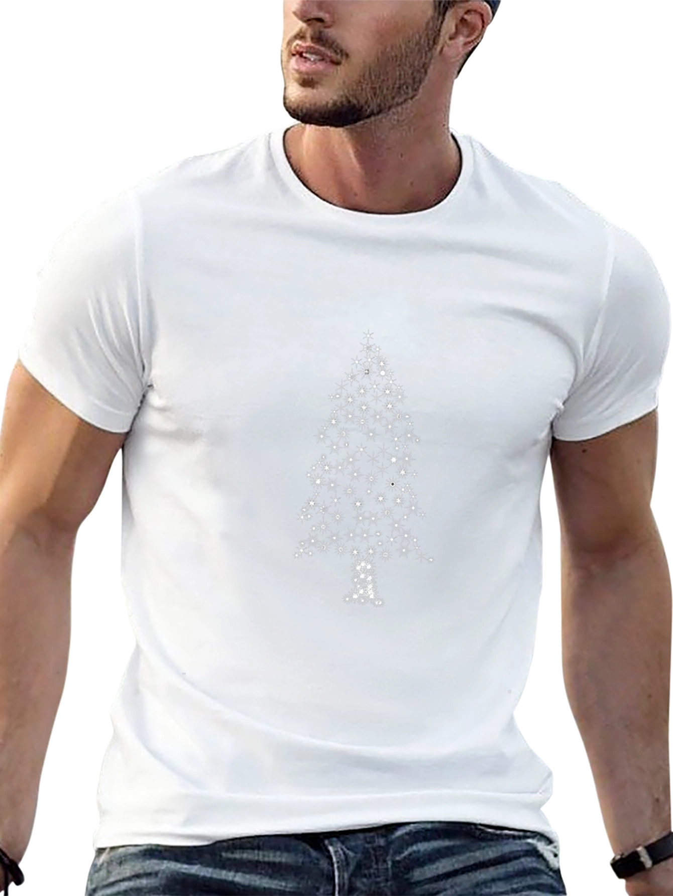 Snowflake Christmas Tree Graphic Tee
