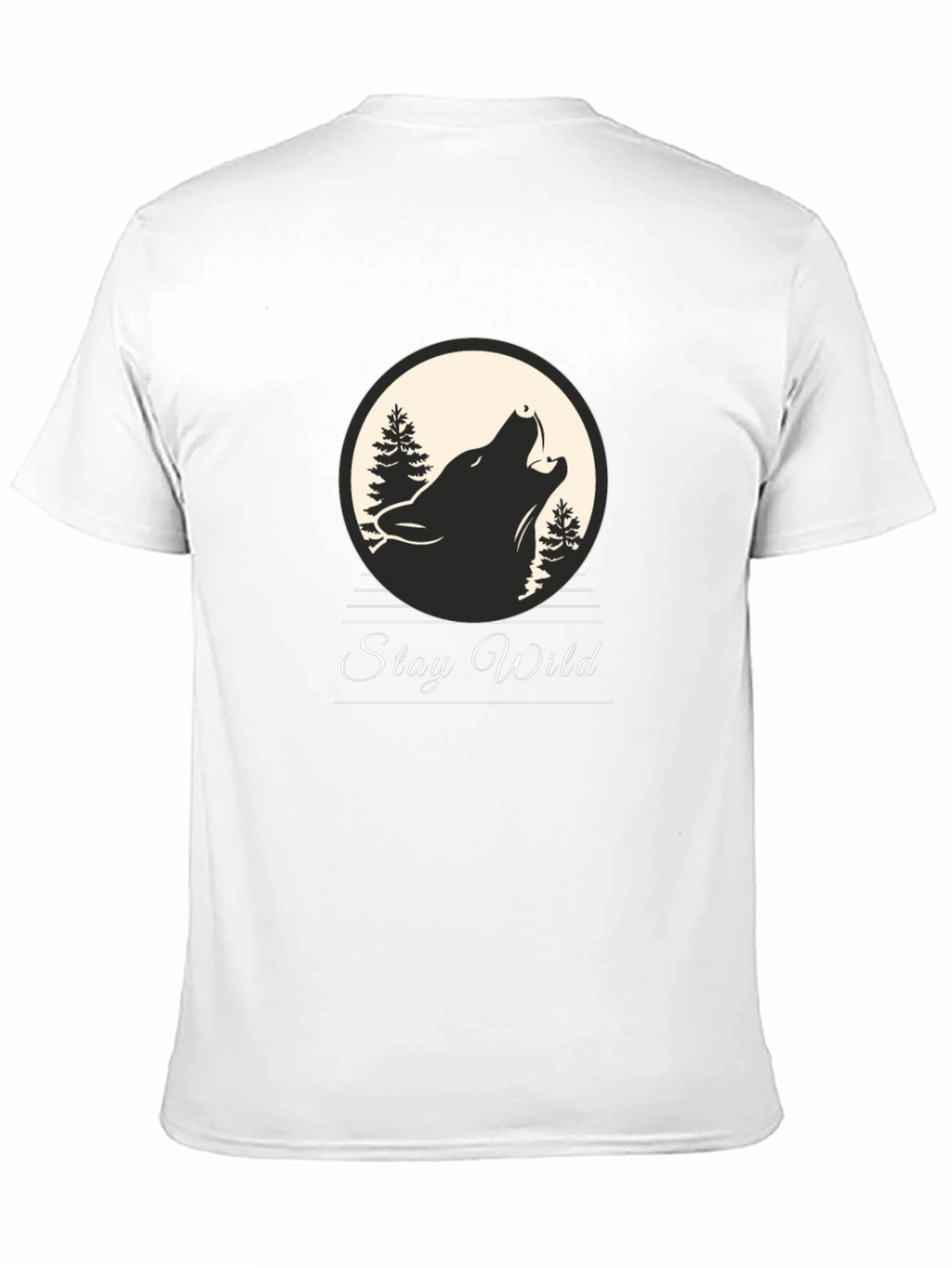 Stay Wild Wolf Graphic Tee - Premium Comfort