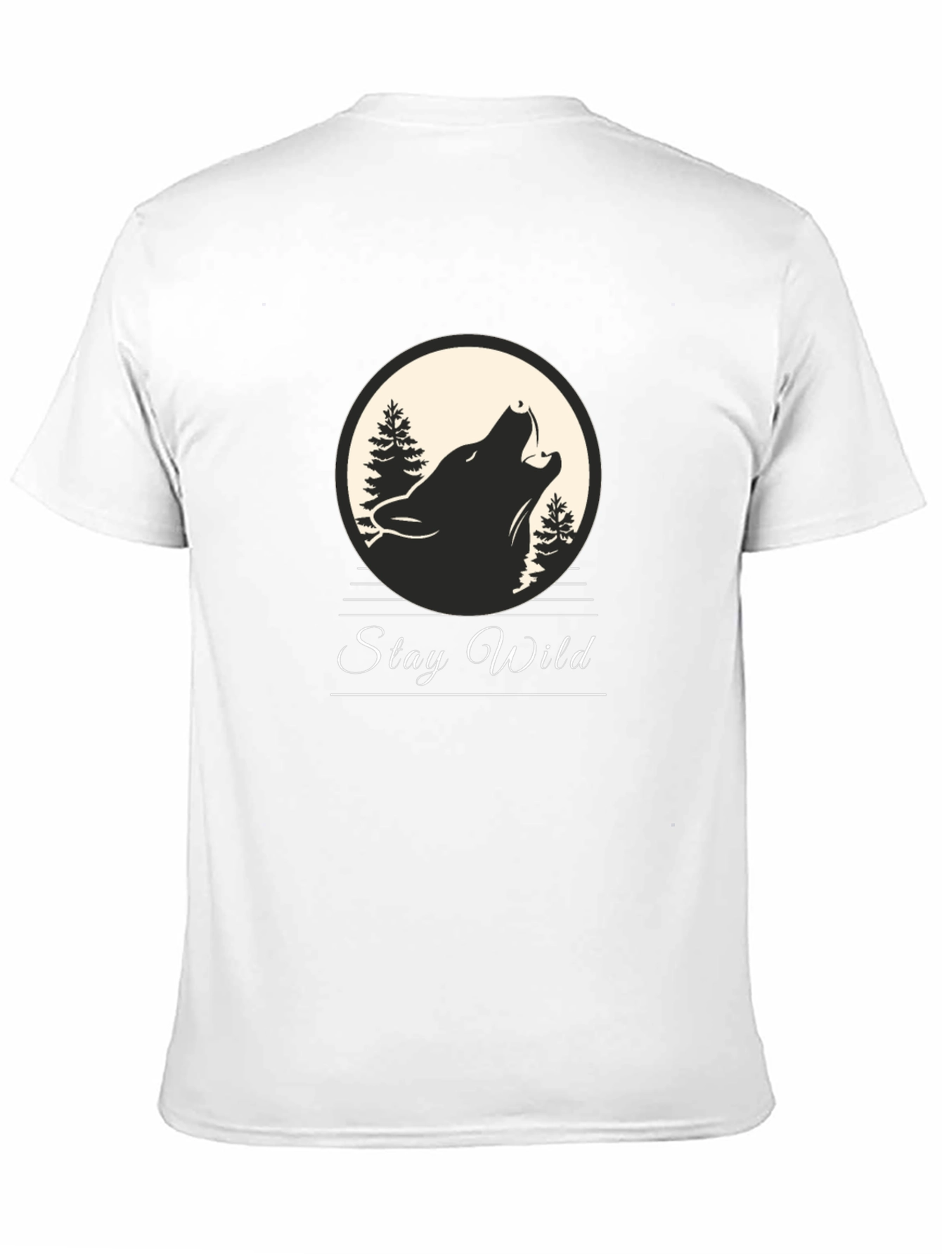 Stay Wild Wolf Graphic Tee - Premium Comfort