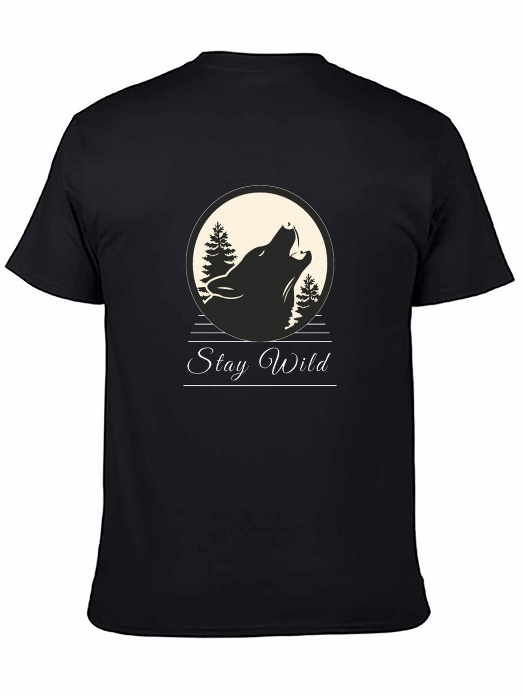 Stay Wild Wolf Graphic Tee - Premium Comfort