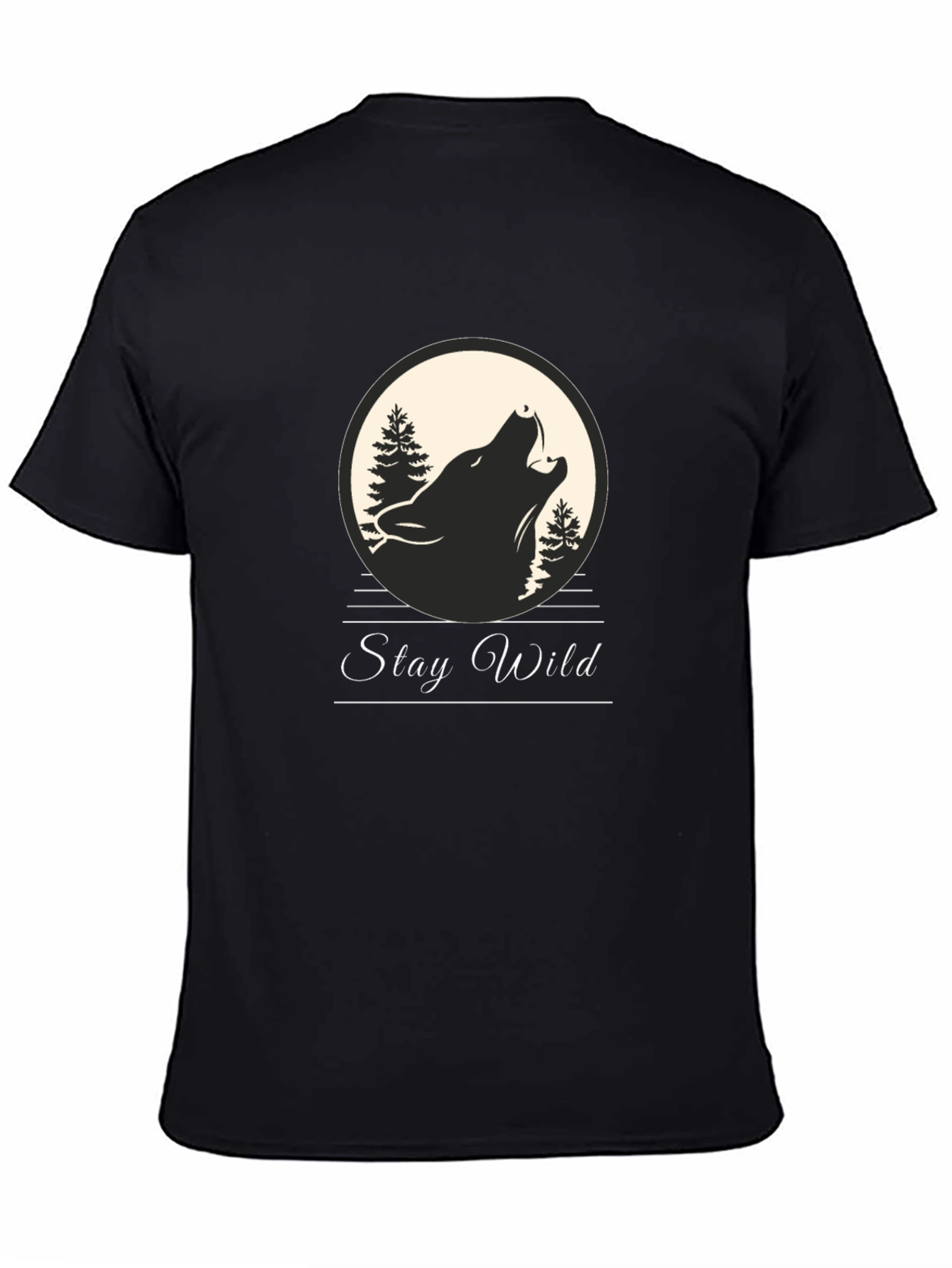 Stay Wild Wolf Graphic Tee - Premium Comfort