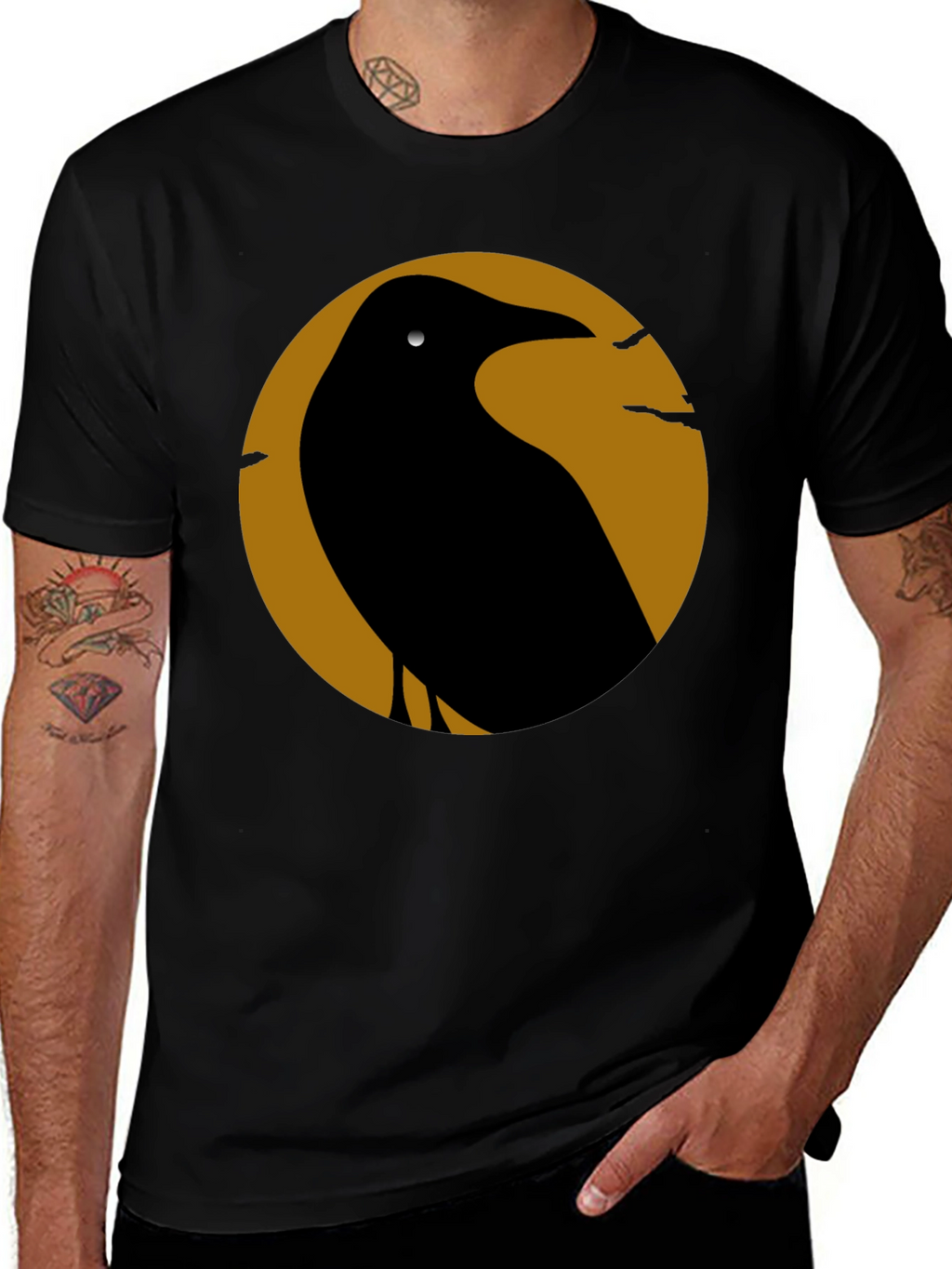 Raven Silhouette Graphic T-Shirt