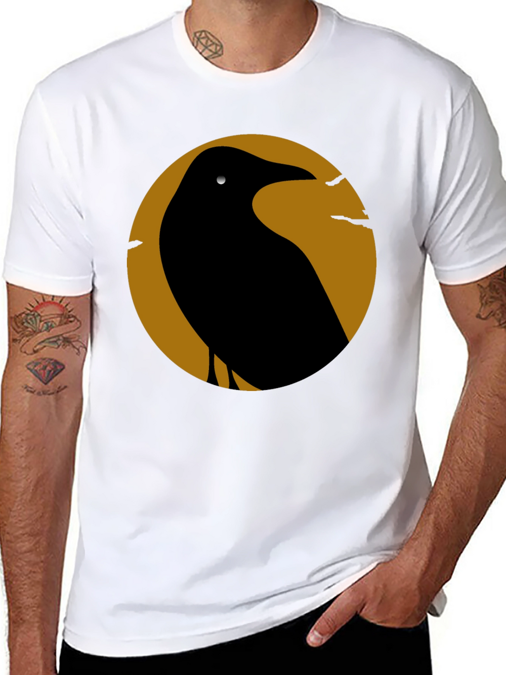 Raven Silhouette Graphic T-Shirt