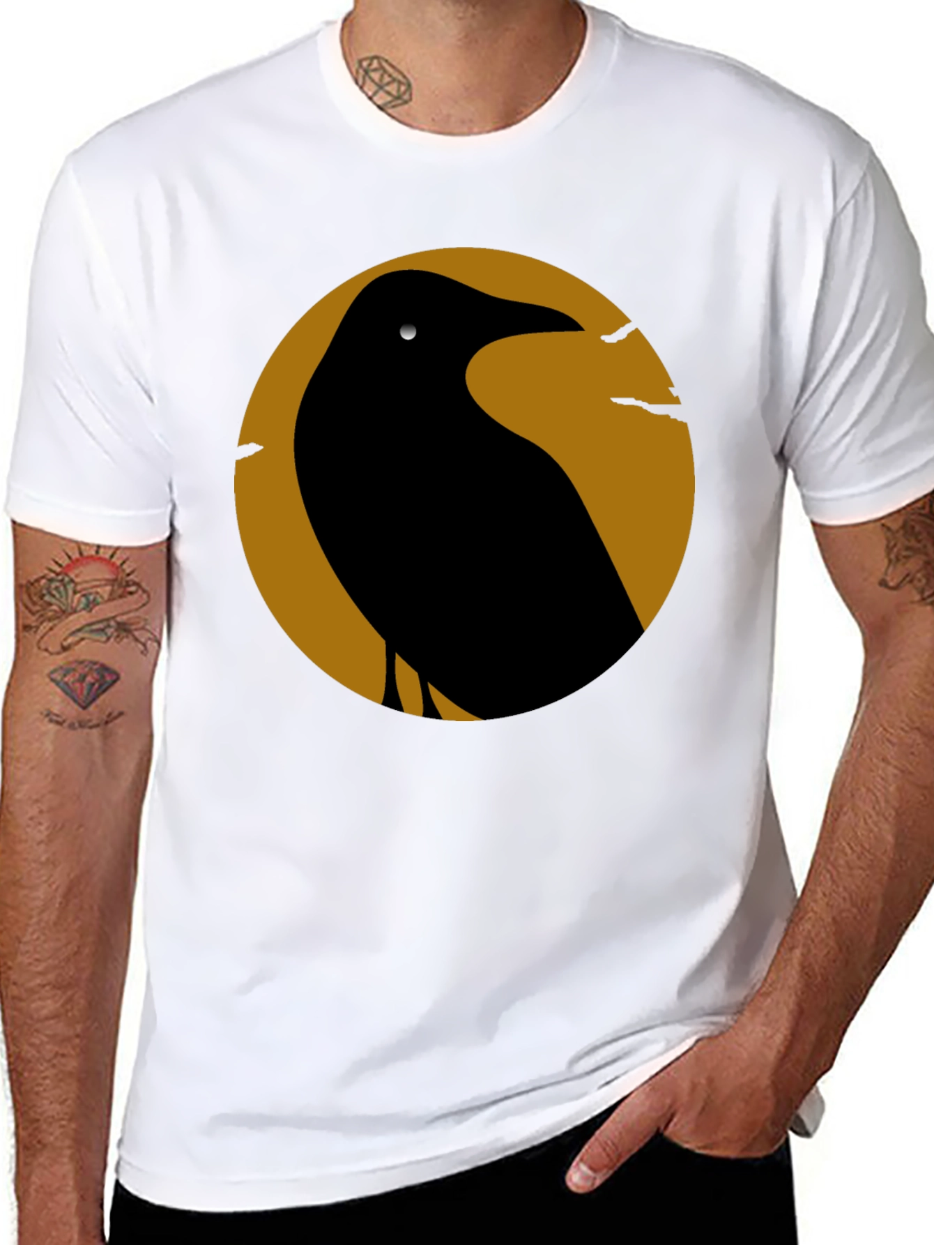 Raven Silhouette Graphic T-Shirt