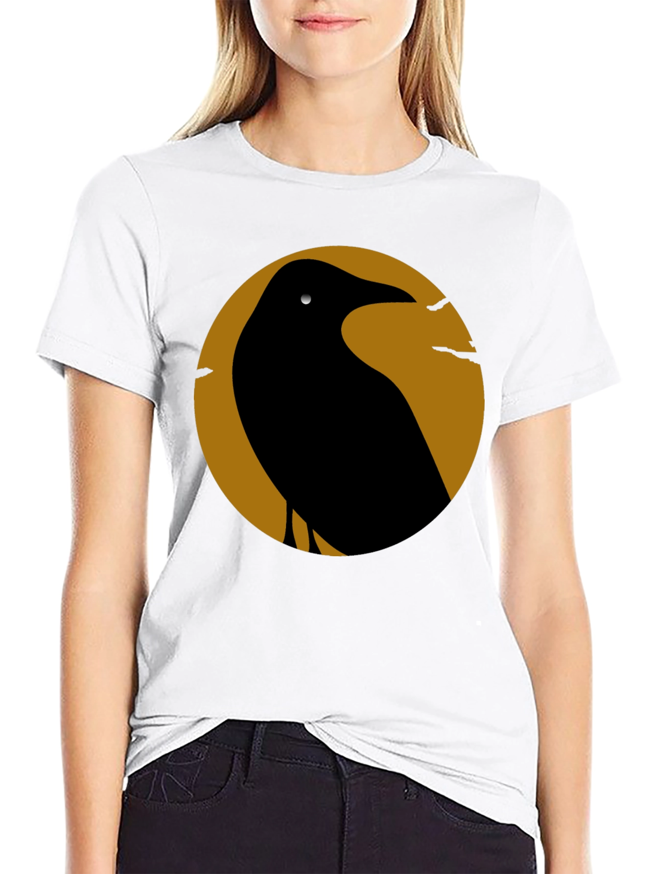 Raven Silhouette Graphic T-Shirt