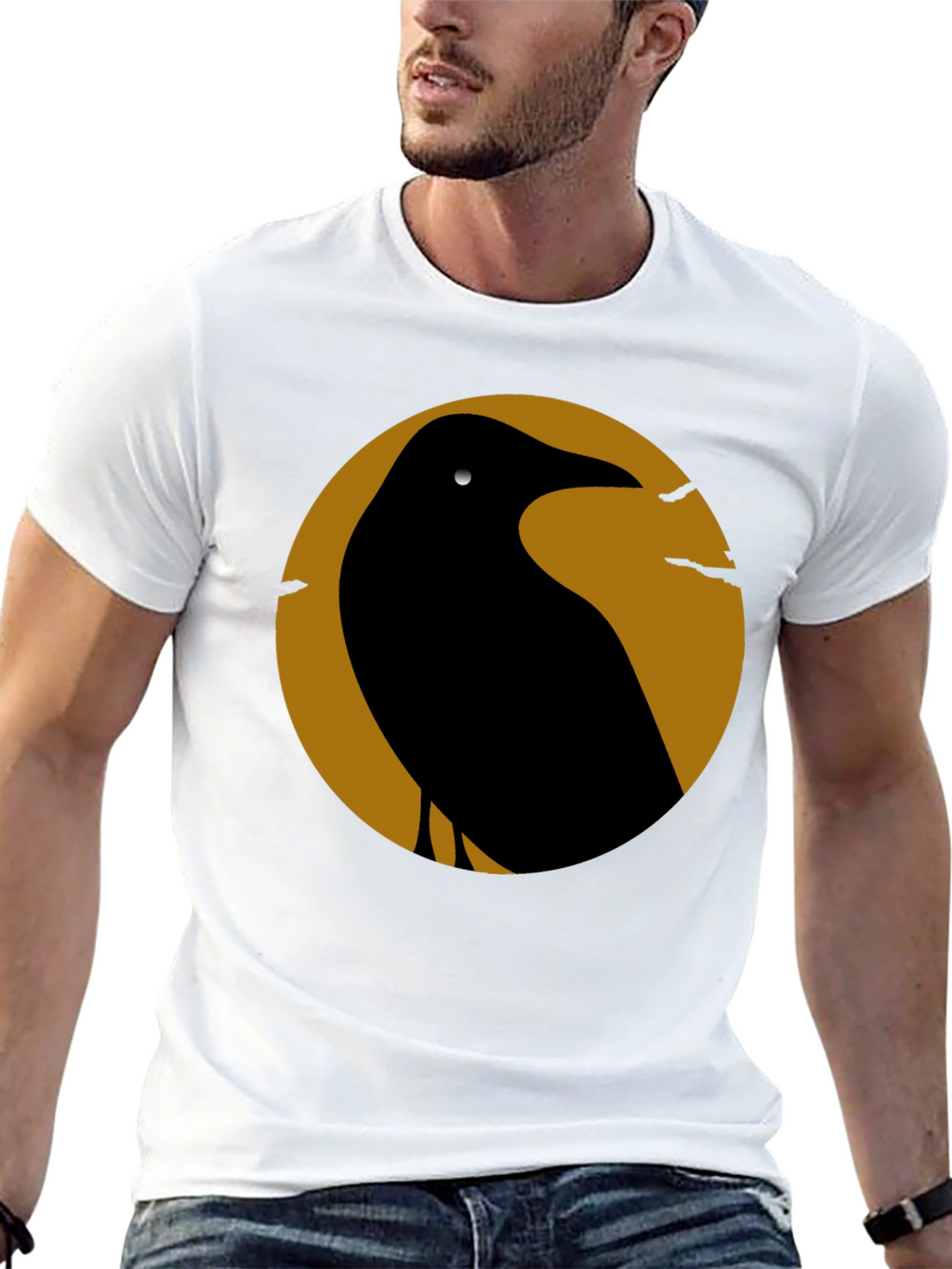 Raven Silhouette Graphic T-Shirt