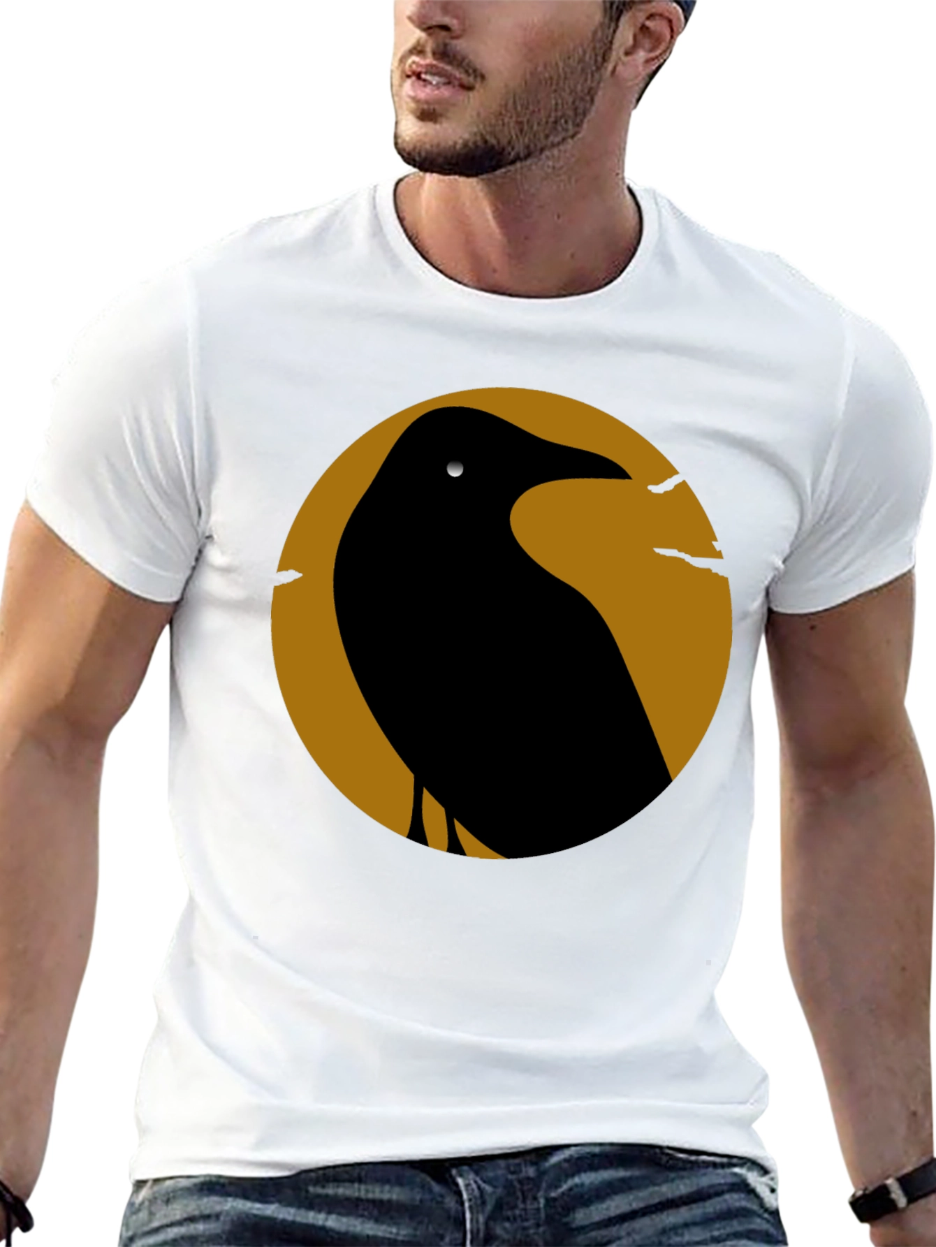 Raven Silhouette Graphic T-Shirt