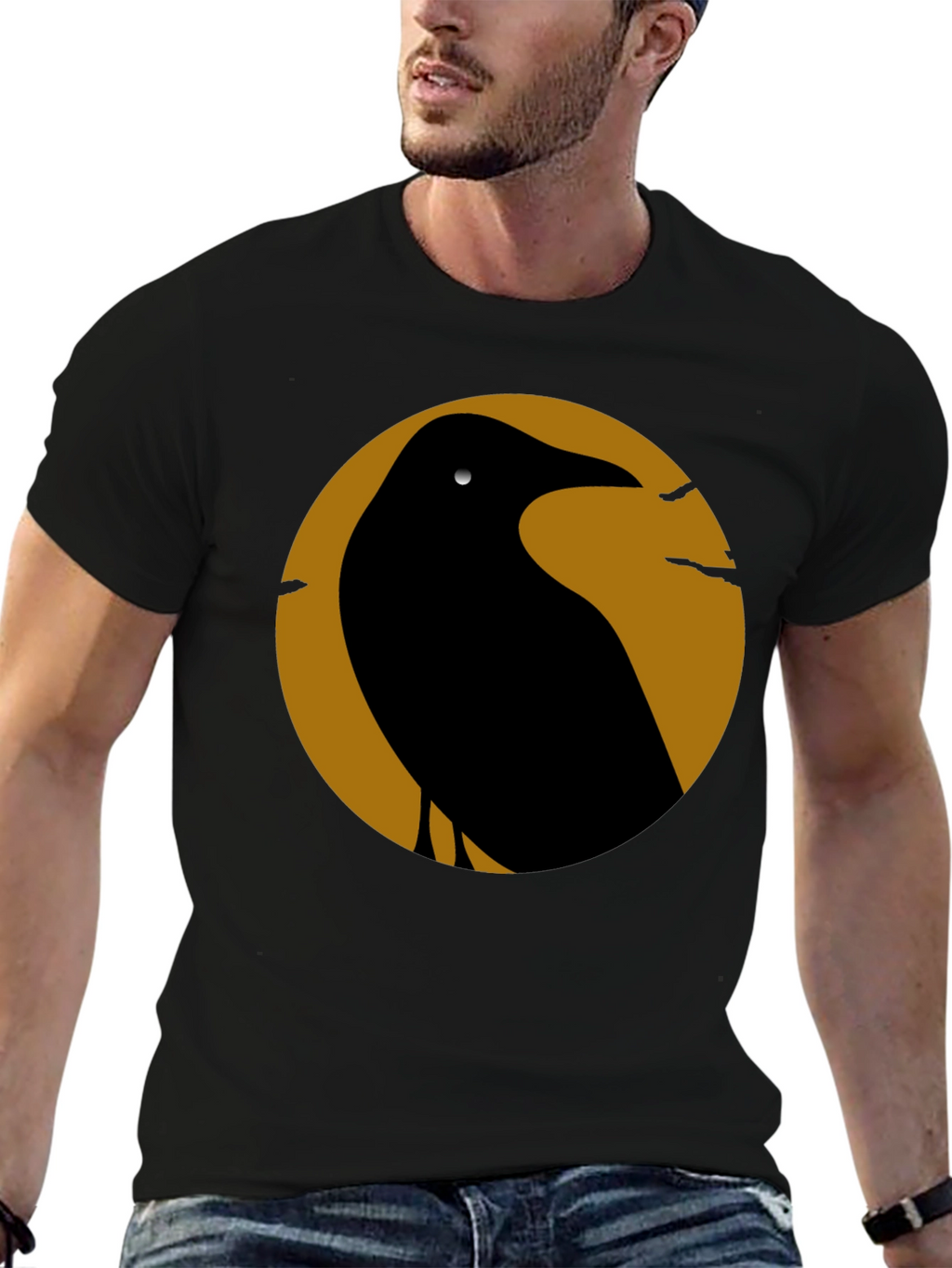 Raven Silhouette Graphic T-Shirt