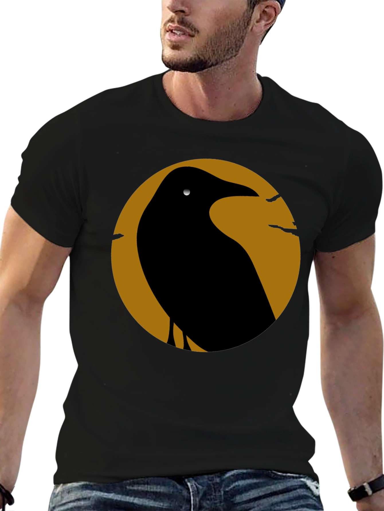 Raven Silhouette Graphic T-Shirt