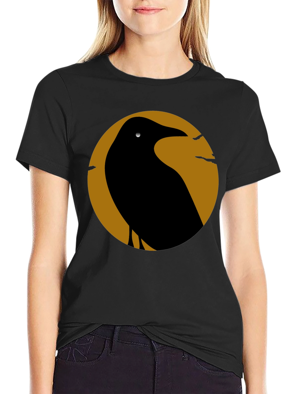 Raven Silhouette Graphic T-Shirt