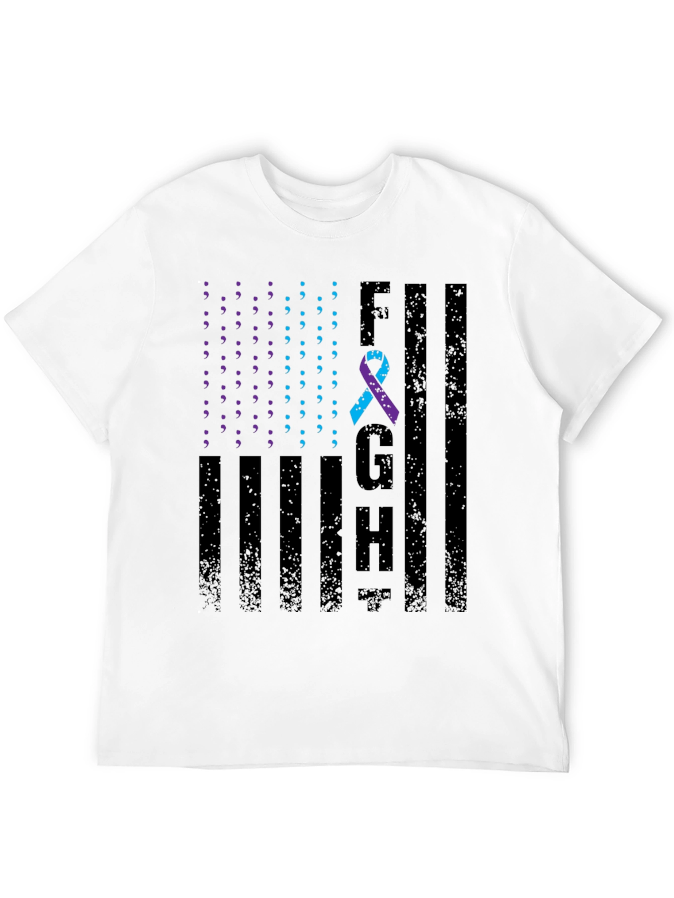 Mental Health Awareness T-Shirt FGH American Flag Design