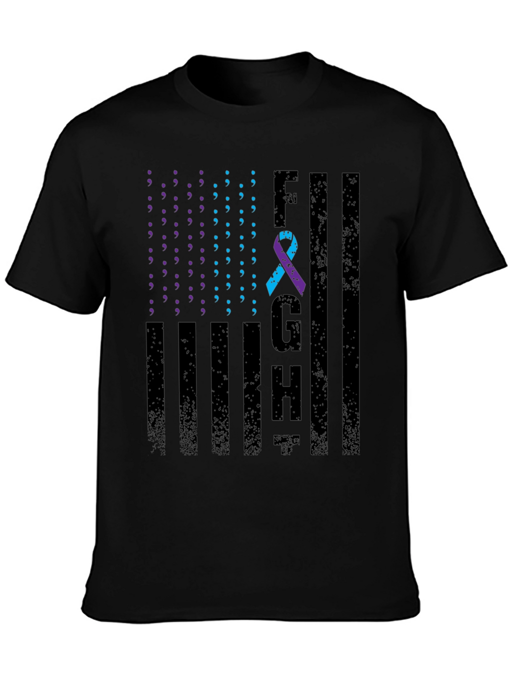 Mental Health Awareness T-Shirt FGH American Flag Design