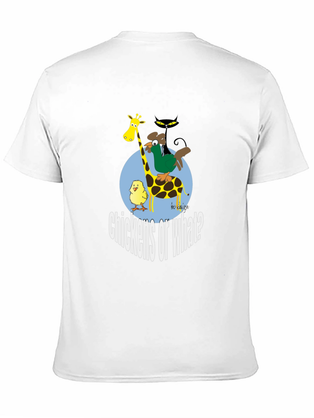 Chickens or What? Graphic Print T-Shirt