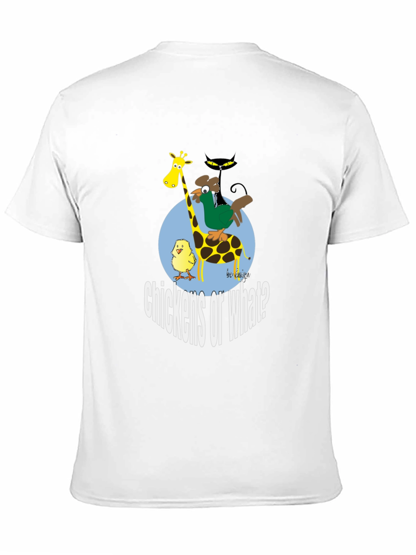 Chickens or What? Graphic Print T-Shirt