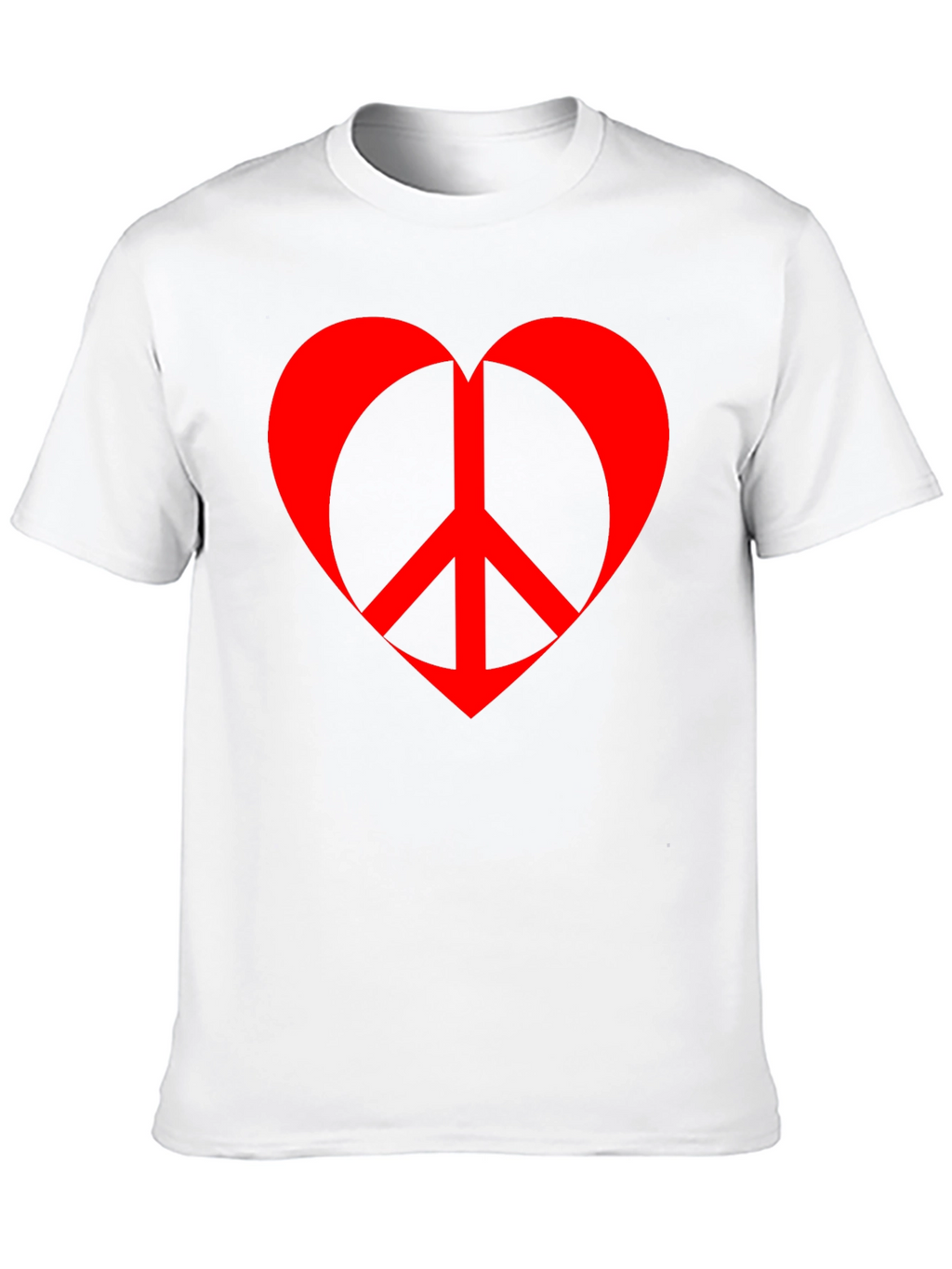 Peace Heart Tee - Black Cotton Blend T-Shirt