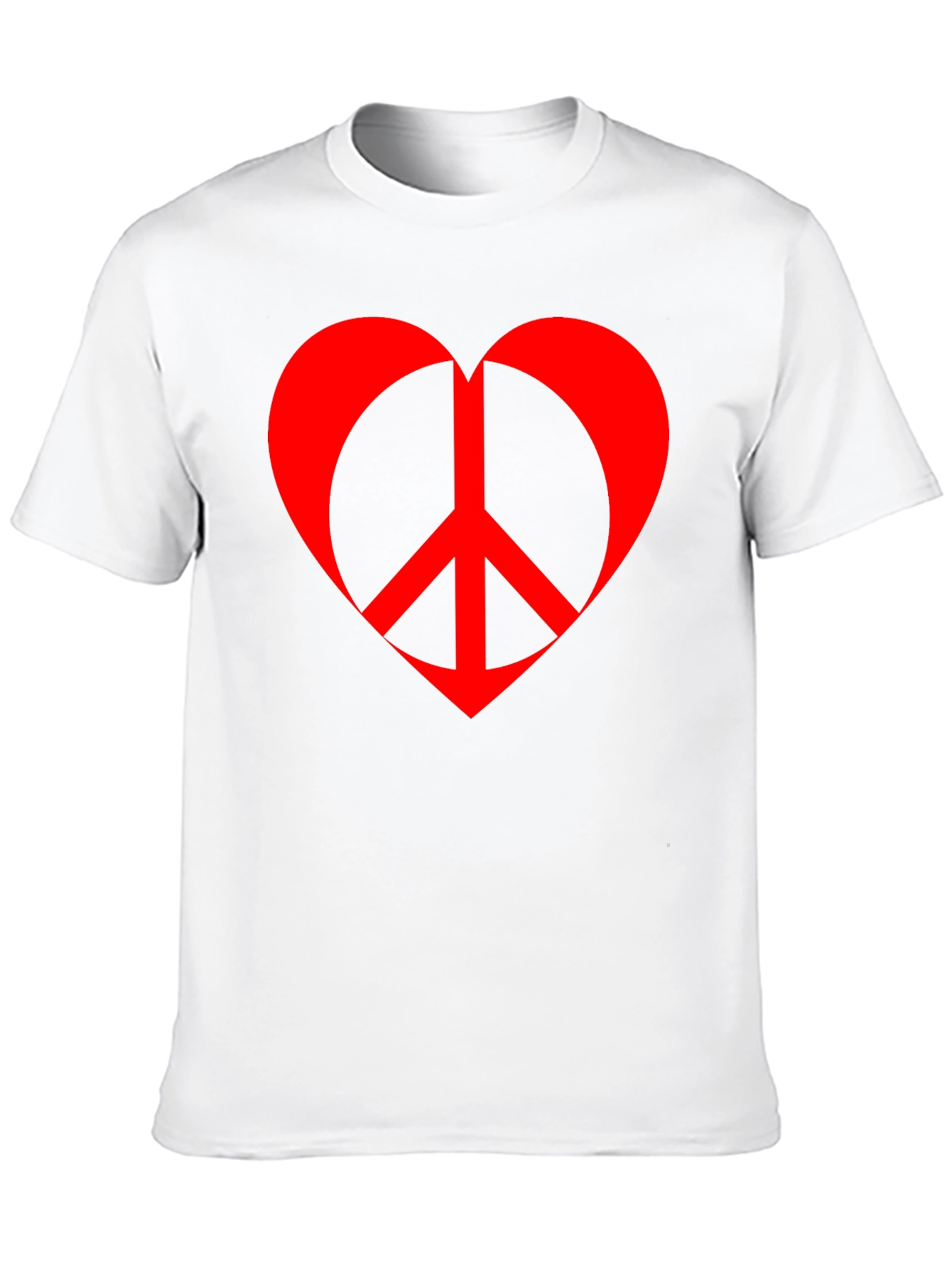 Peace Heart Tee - Black Cotton Blend T-Shirt