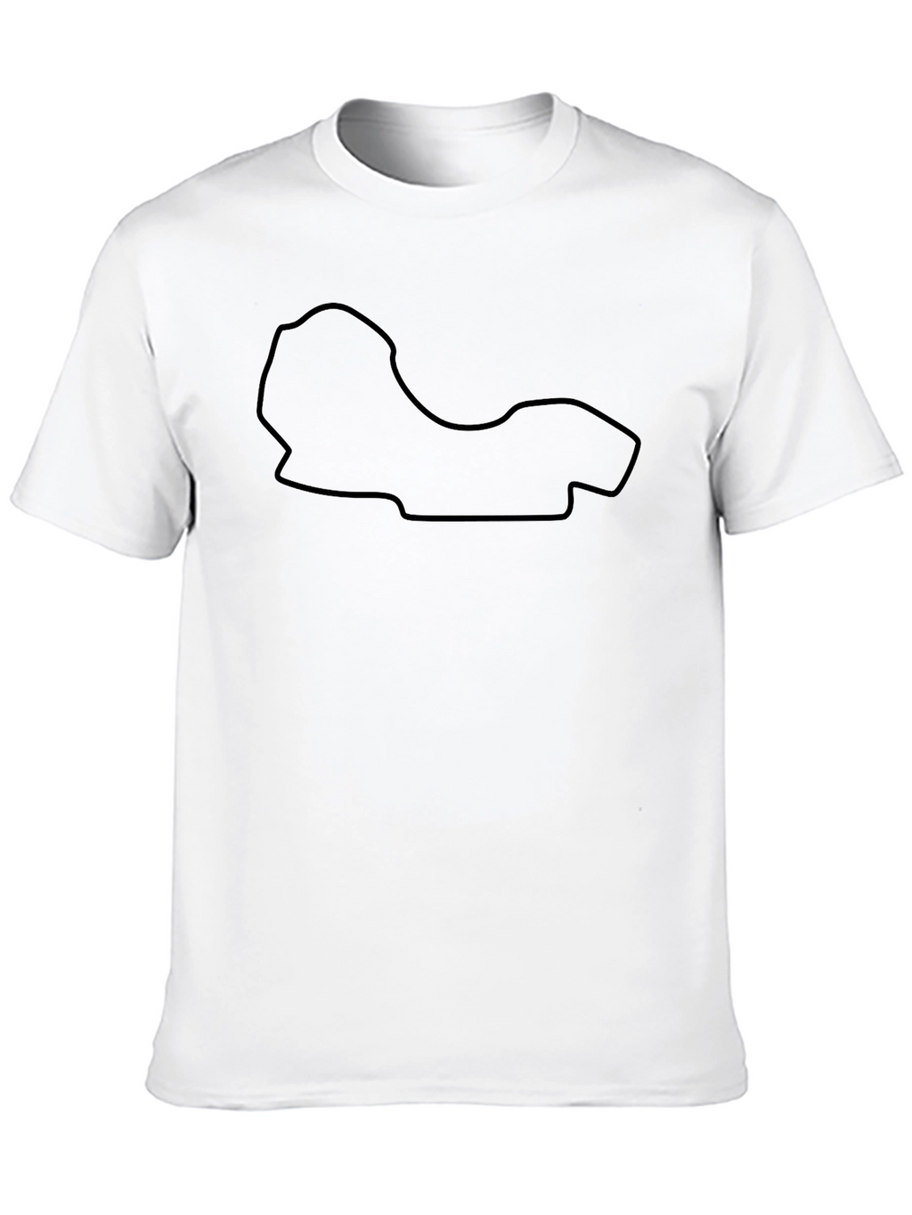 Circuit Black Tee - Race Track Outline