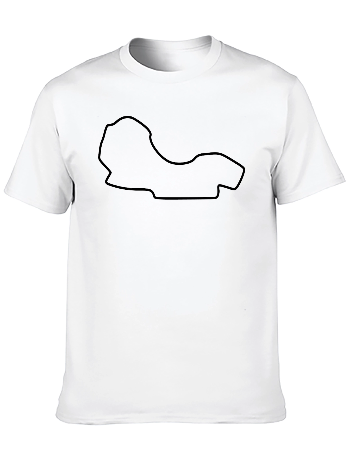 Circuit Black Tee - Race Track Outline