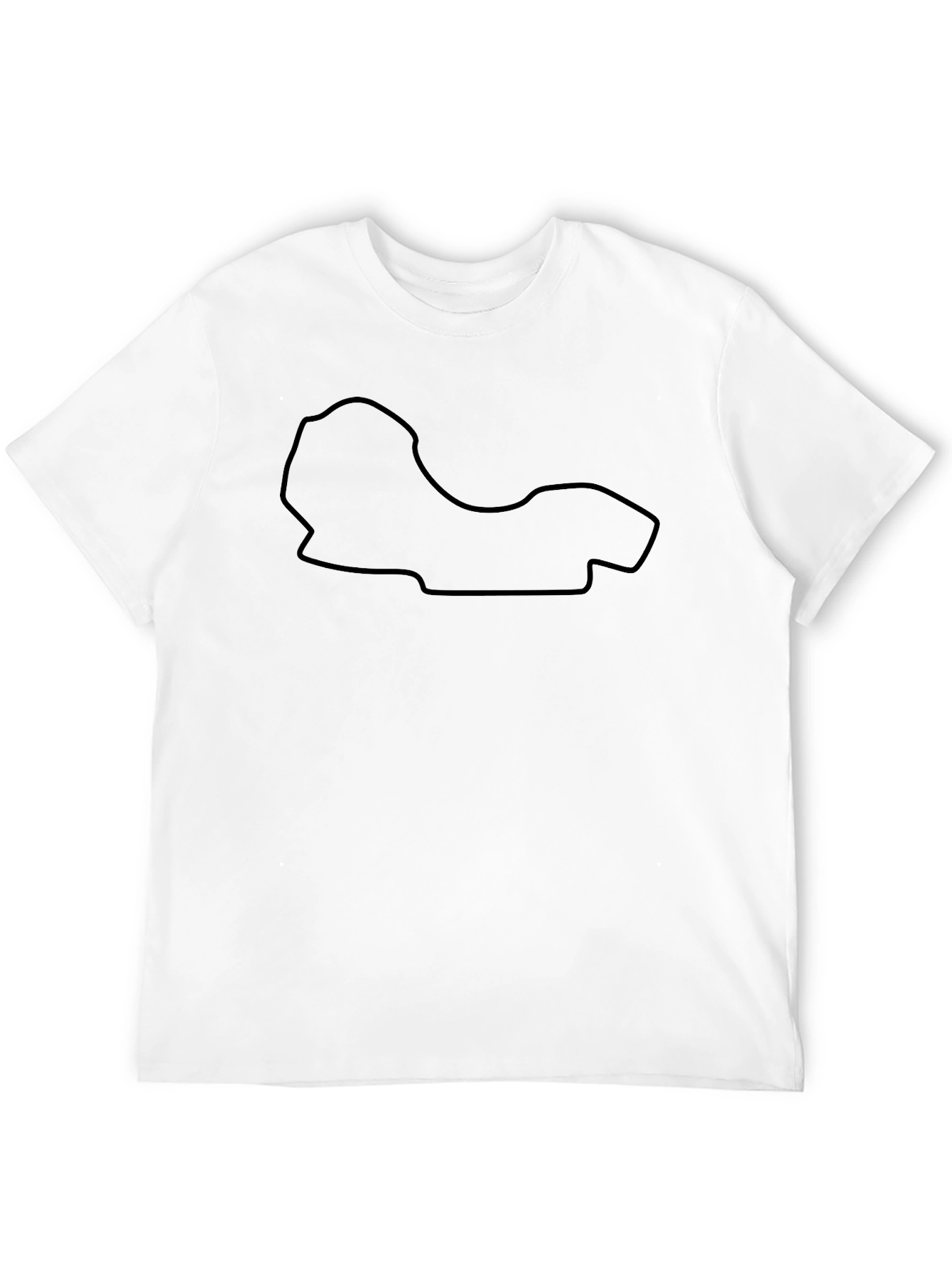 Circuit Black Tee - Race Track Outline