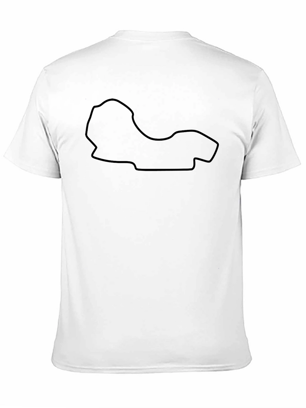 Circuit Black Tee - Race Track Outline