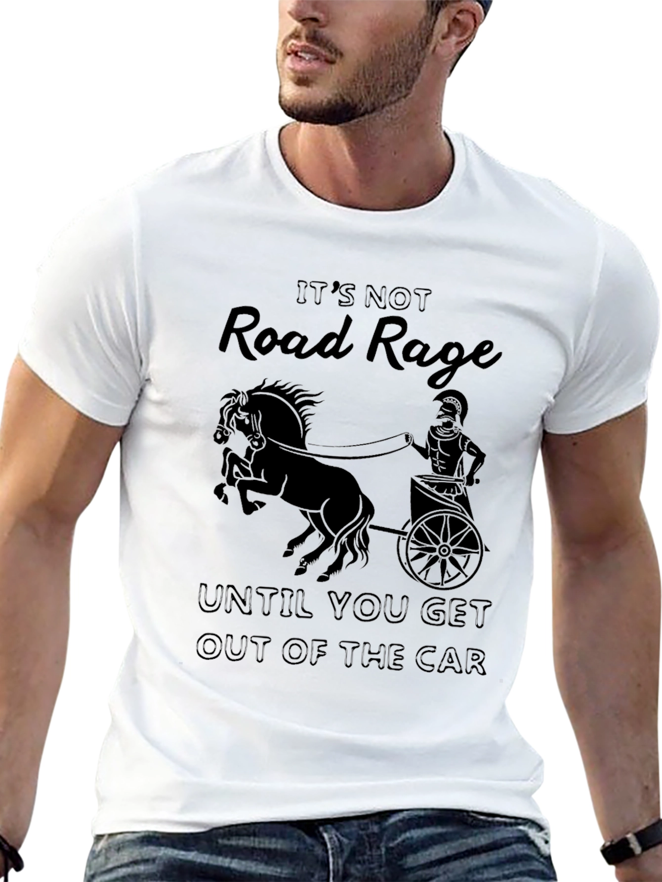Road Rage Chariot T-Shirt - Black Cotton Tee