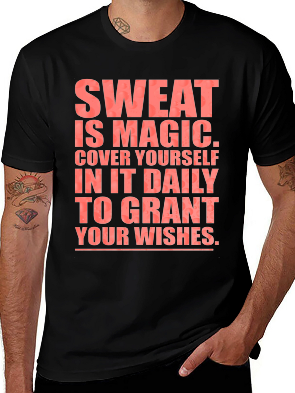 Sweat is Magic T-Shirt - Black Cotton Tee