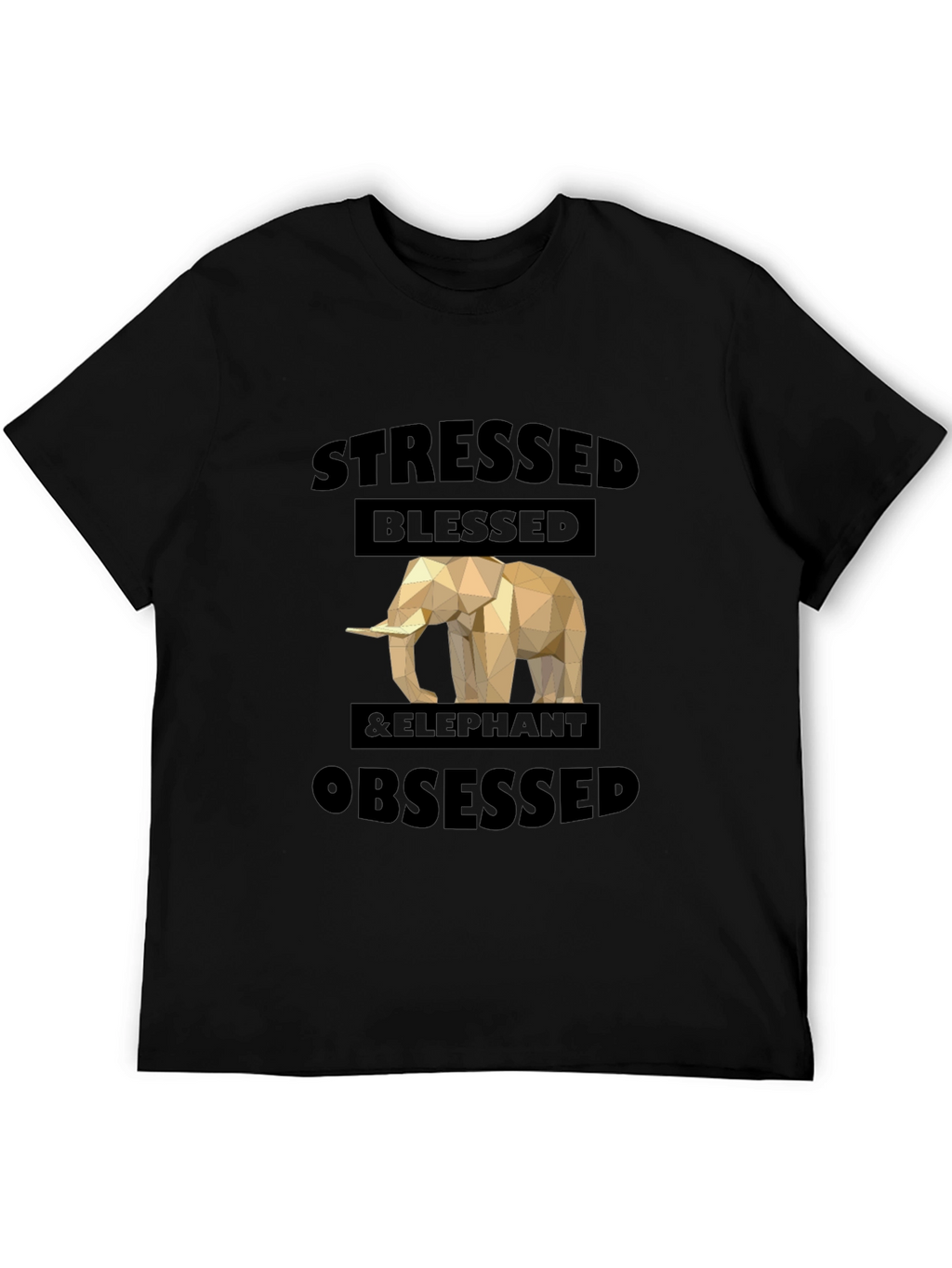 Stressed Blessed & Elephant Obsessed Graphic Tee