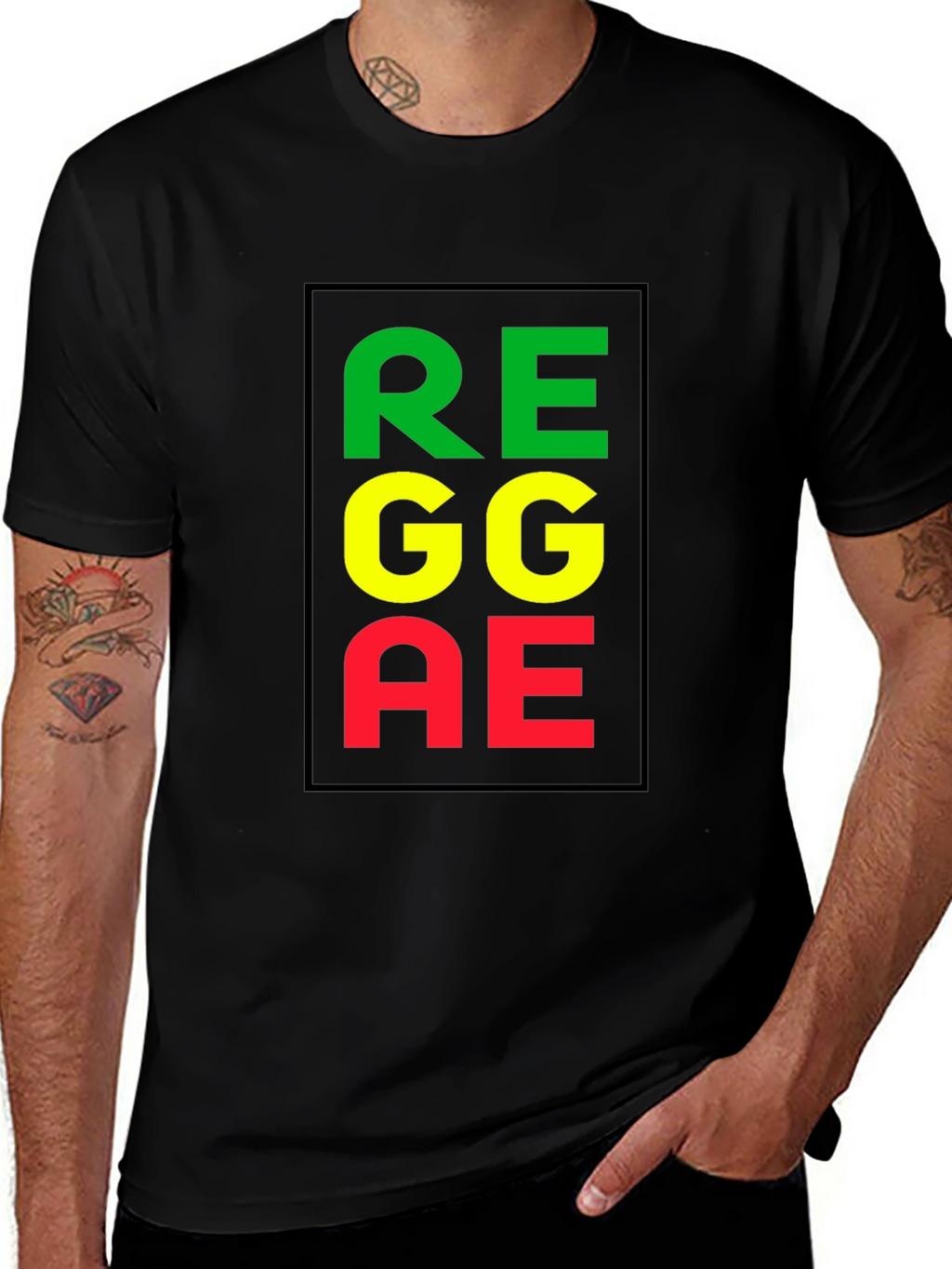 Reggae Graphic Black T-Shirt