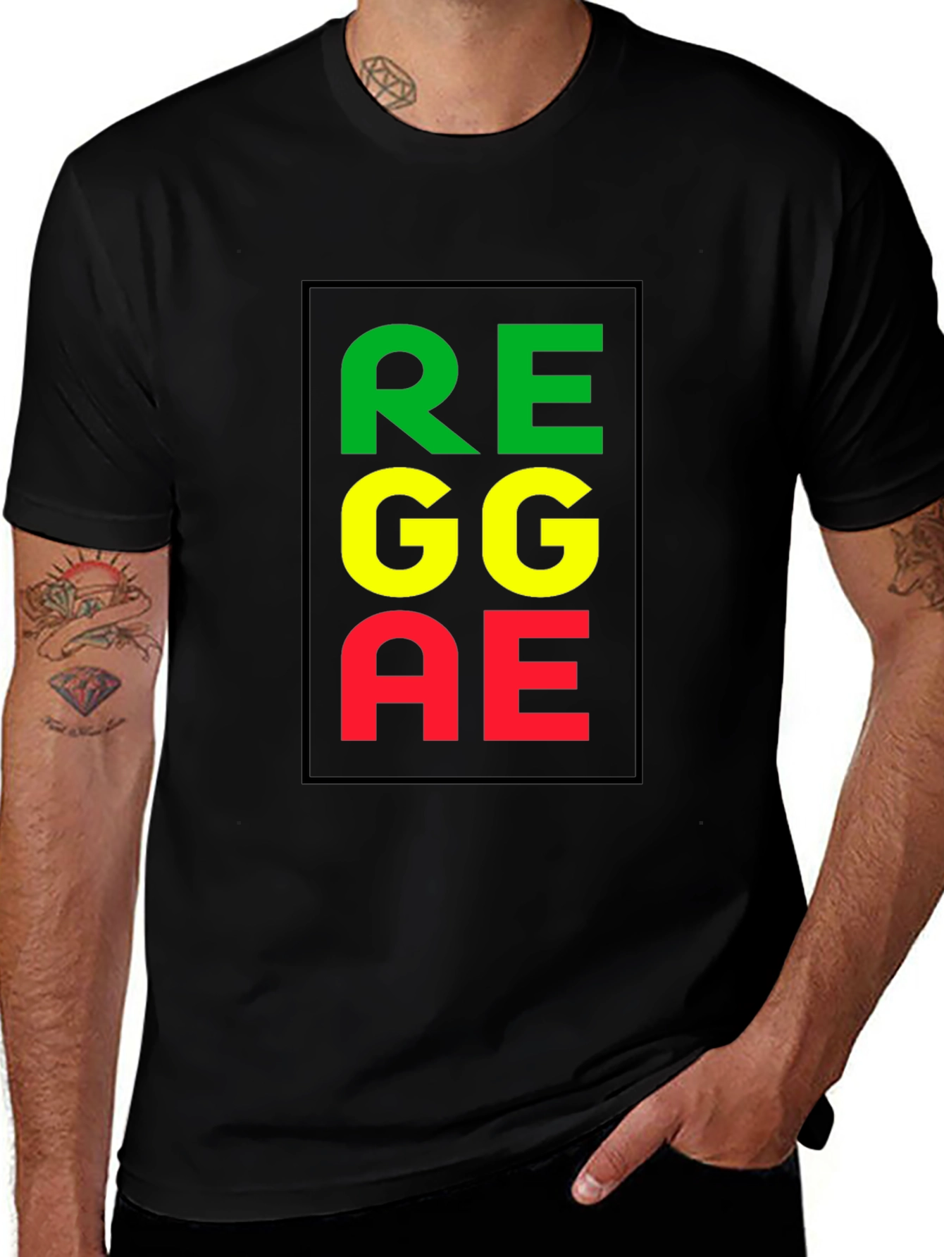 Reggae Graphic Black T-Shirt