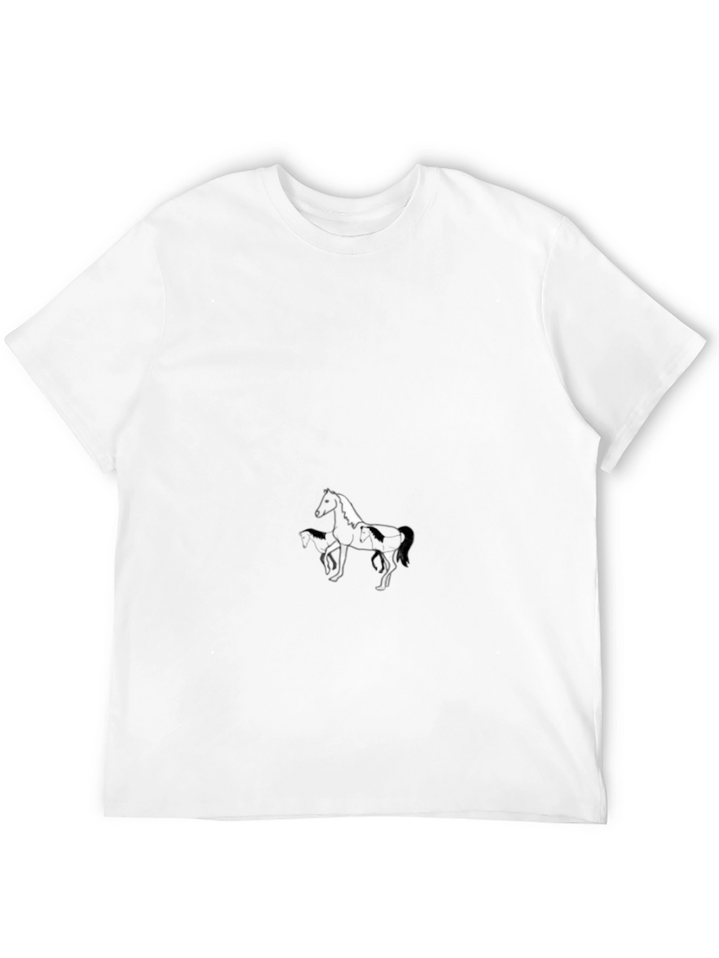 Black Horse Graphic Tee - Mens Casual T-Shirt