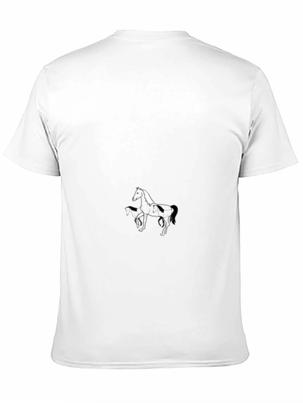 Black Horse Graphic Tee - Mens Casual T-Shirt